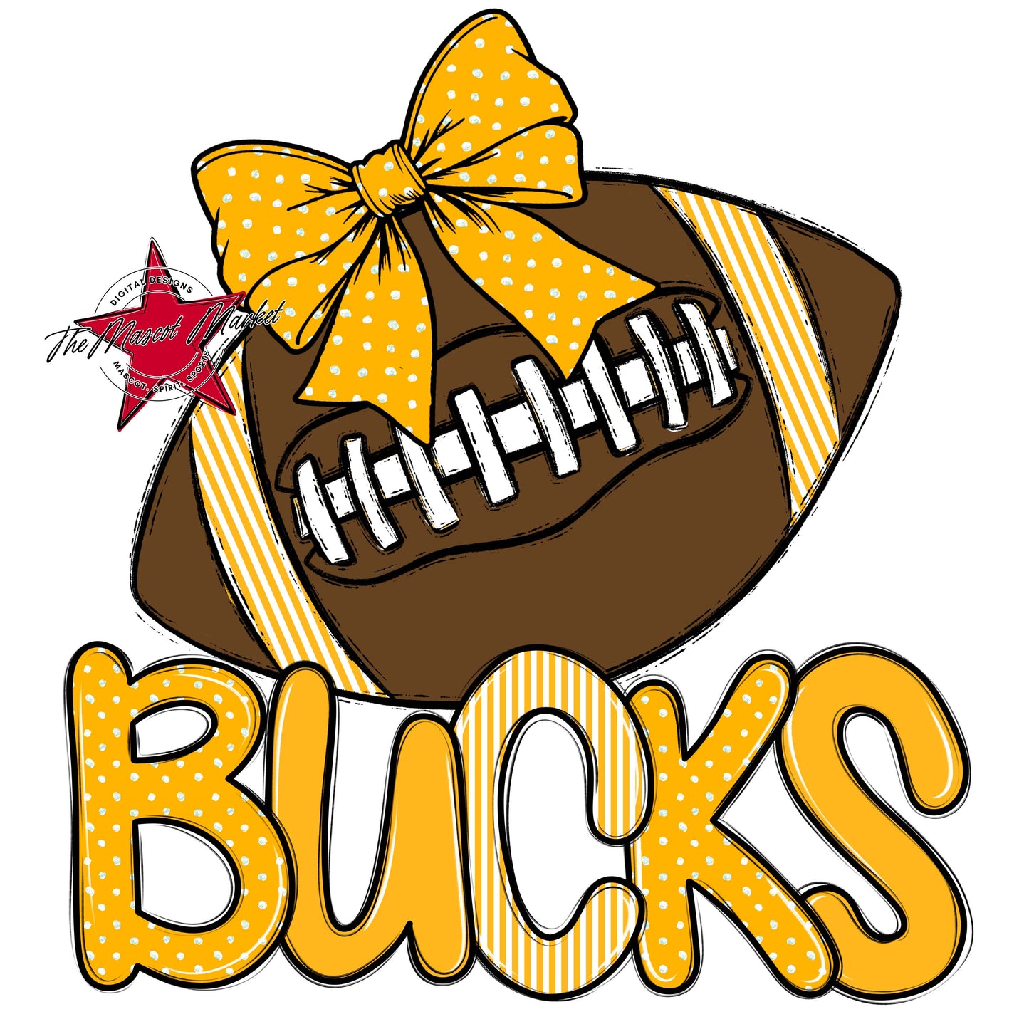 Bucks Football Spirit Design-Yellow