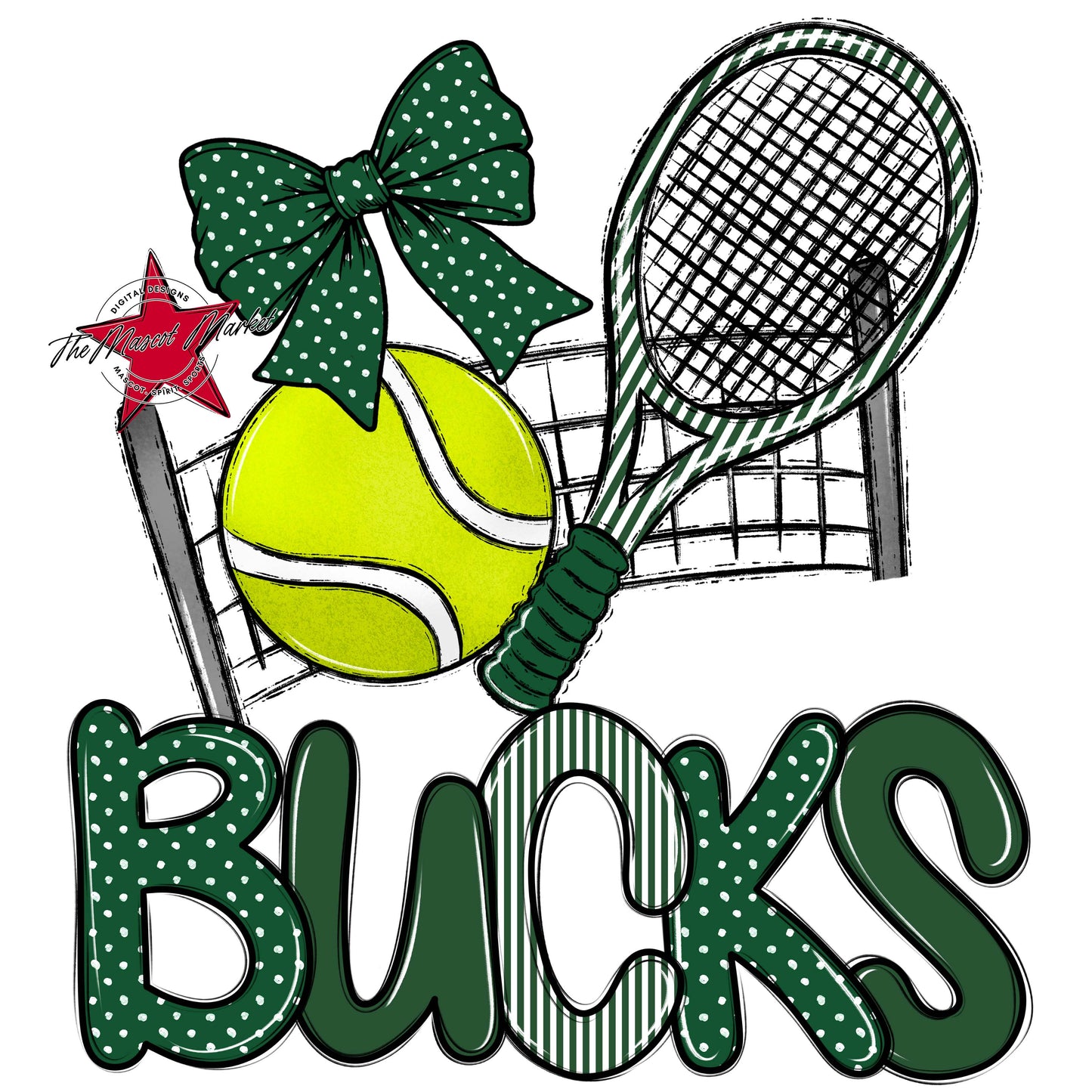 Bucks Tennis Spirit Design-Green