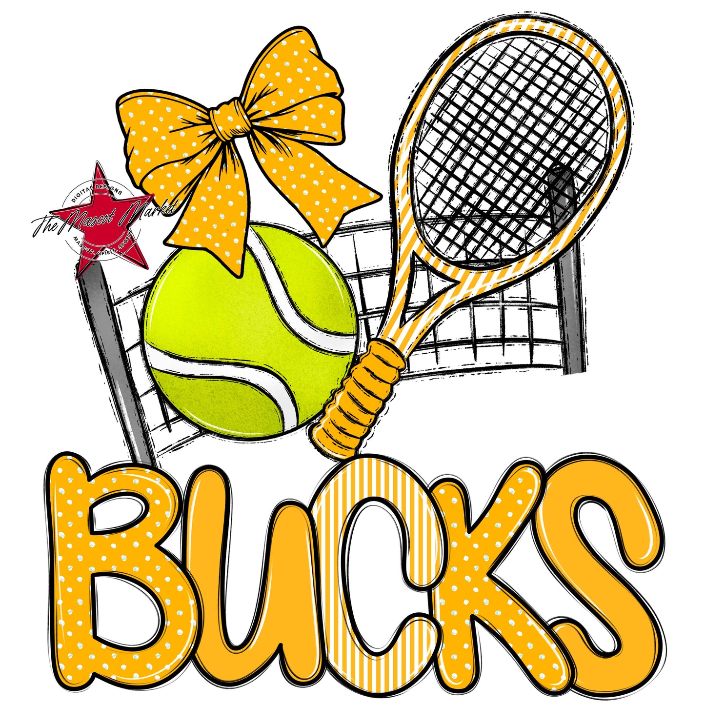 Bucks Tennis Spirit Design-Yellow