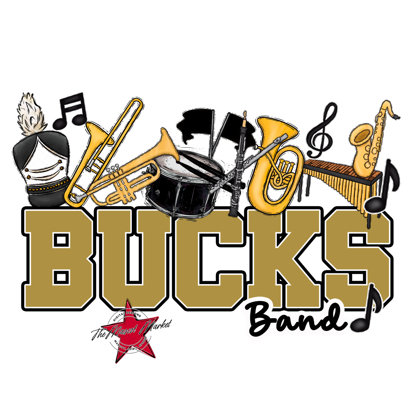 Bucks Varsity Band-Gold