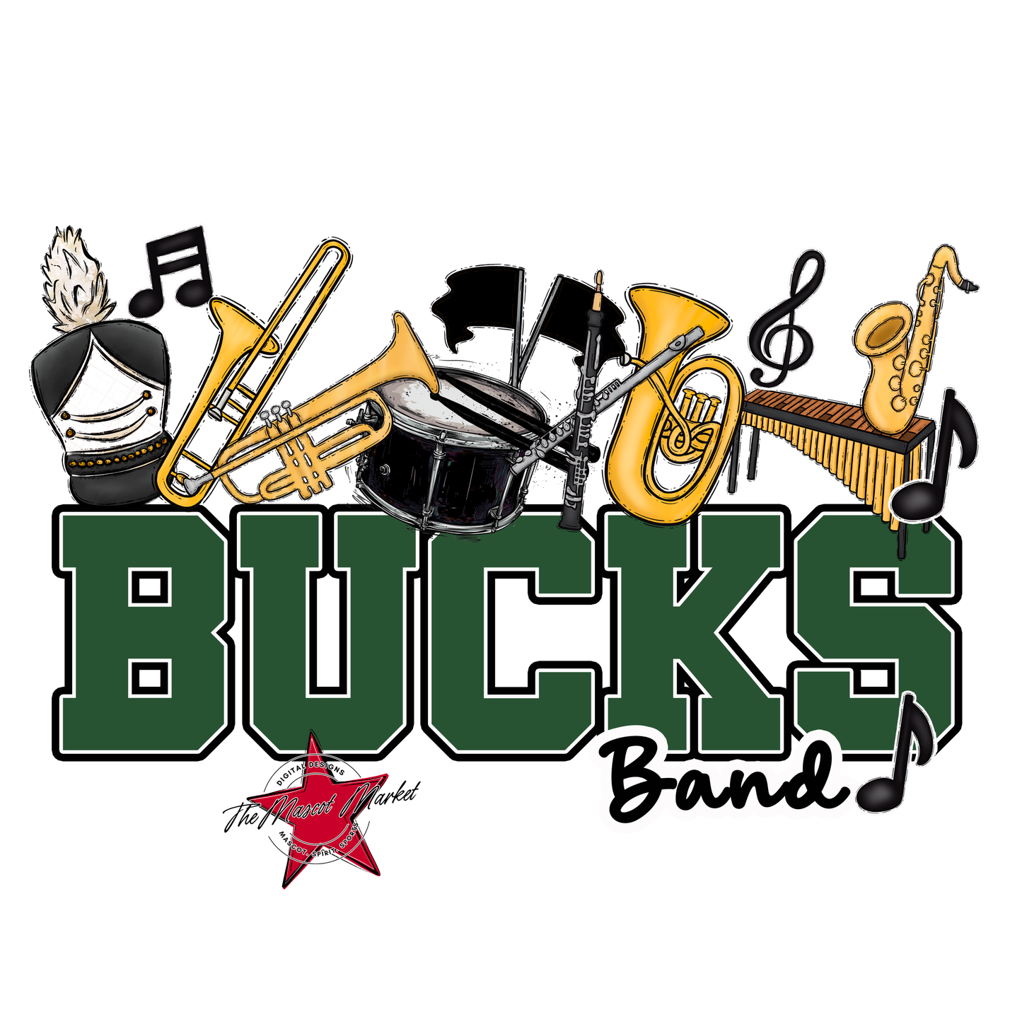Bucks Varsity Band-Green
