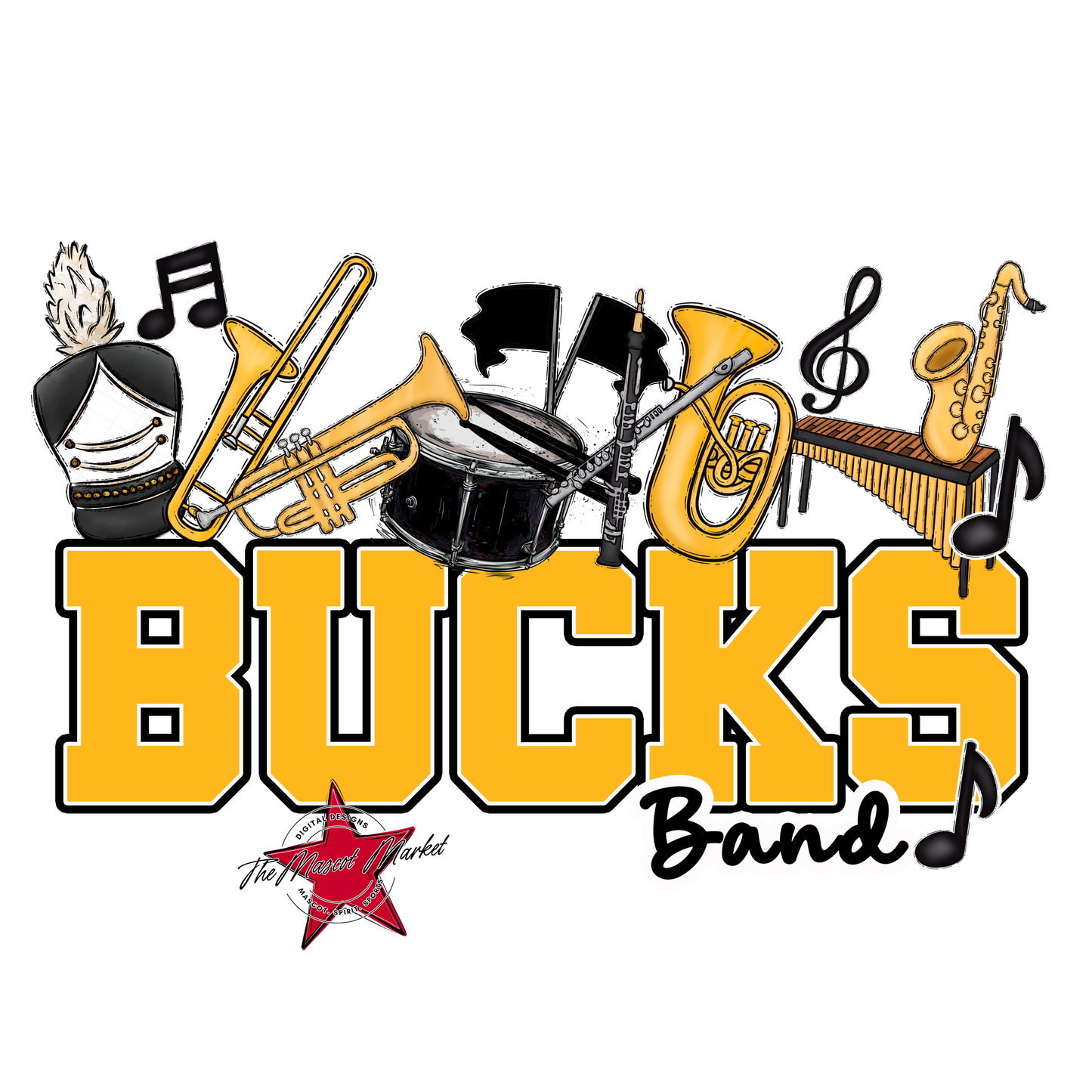 Bucks Varsity Band-Yellow