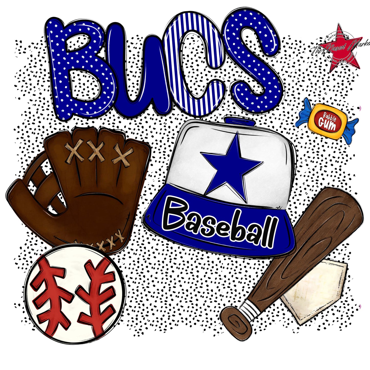 Bucs Baseball Spirit-Blue