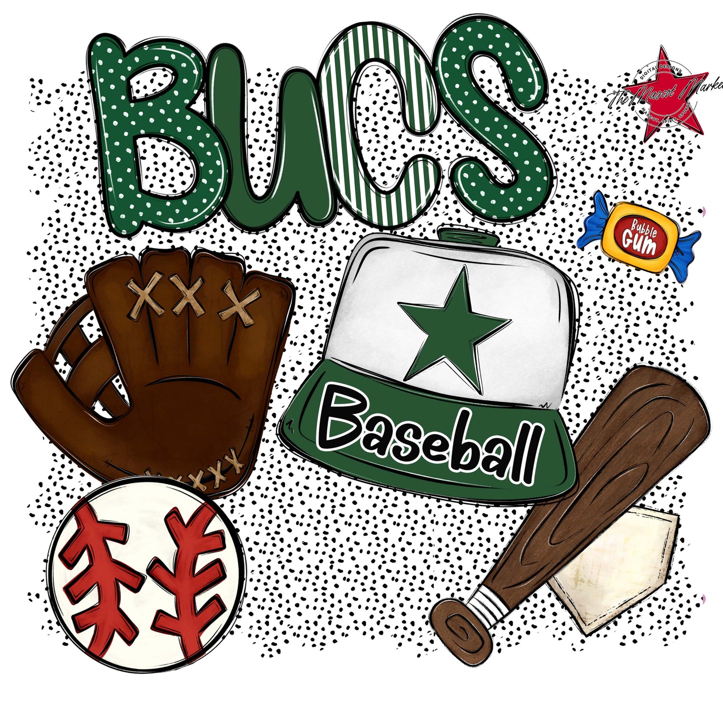 Bucs Baseball Spirit-Green
