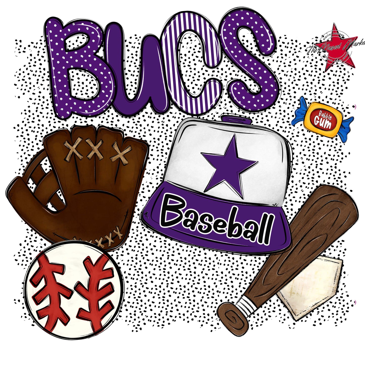 Bucs Baseball Spirit-Purple