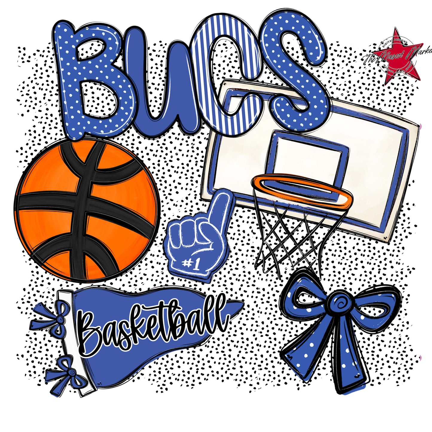 Bucs Basketball Spirit-Off Blue