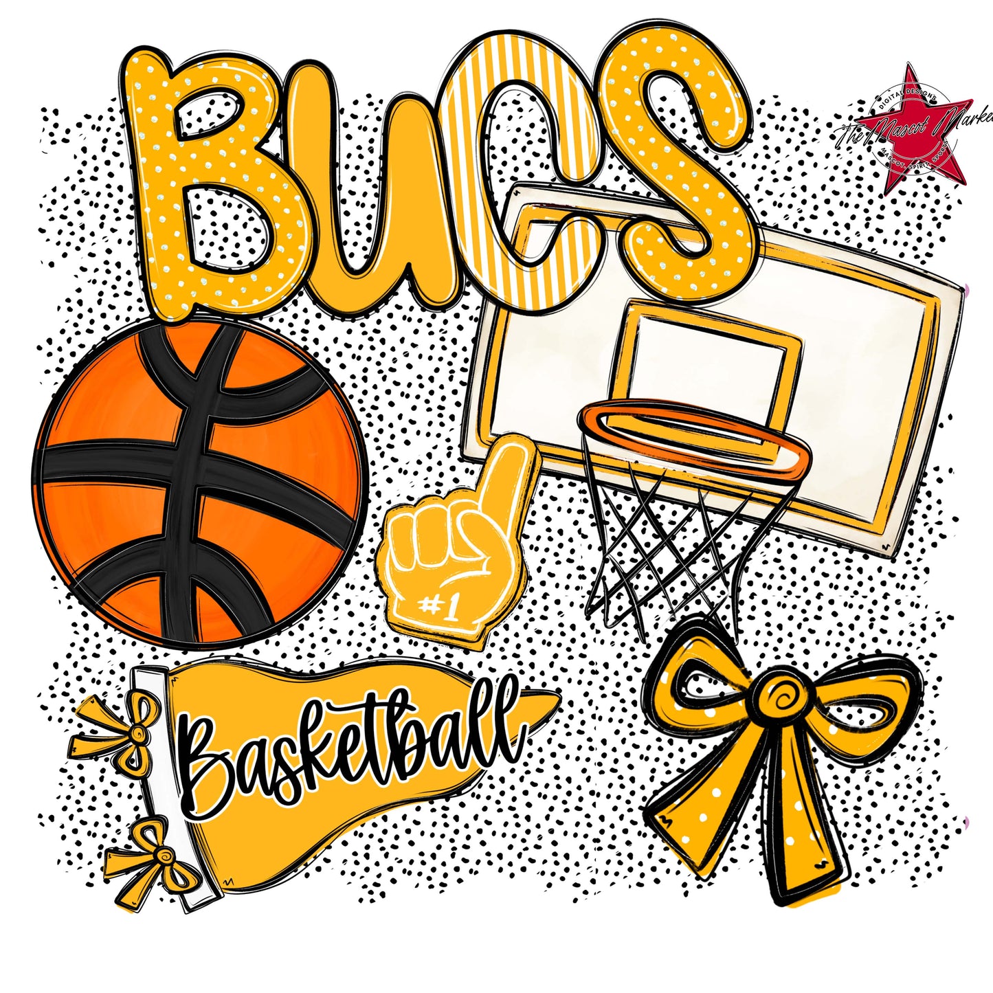 Bucs Basketball Spirit-Yellow