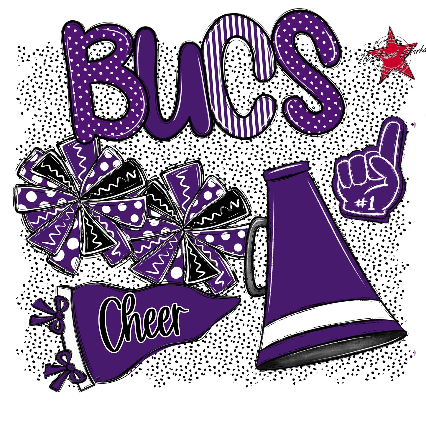 Bucs Cheer Spirit-Purple
