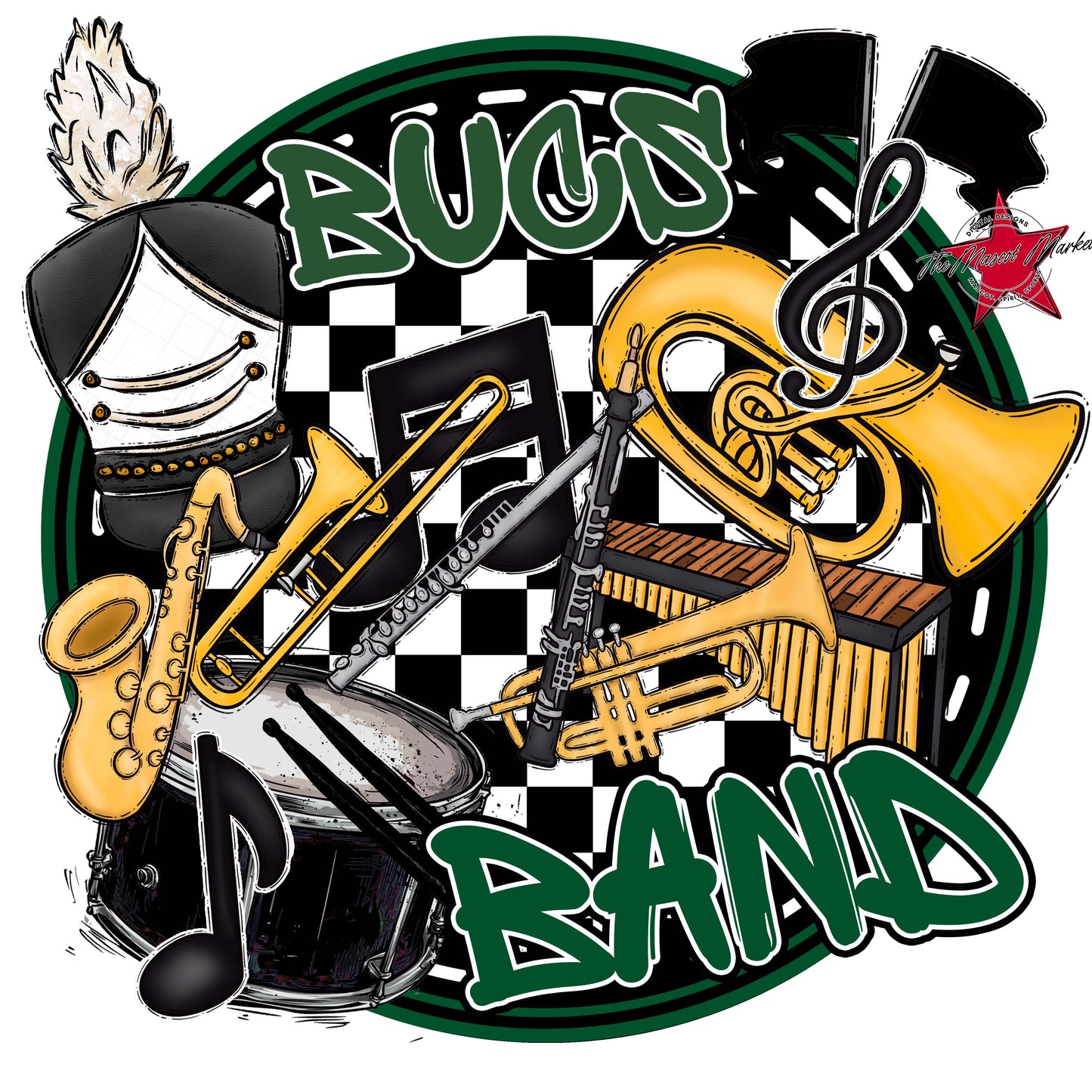 Bucs Circle Band Frame-Green