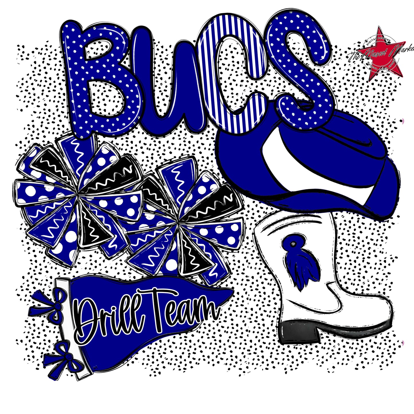 Bucs Drillteam Spirit-Blue