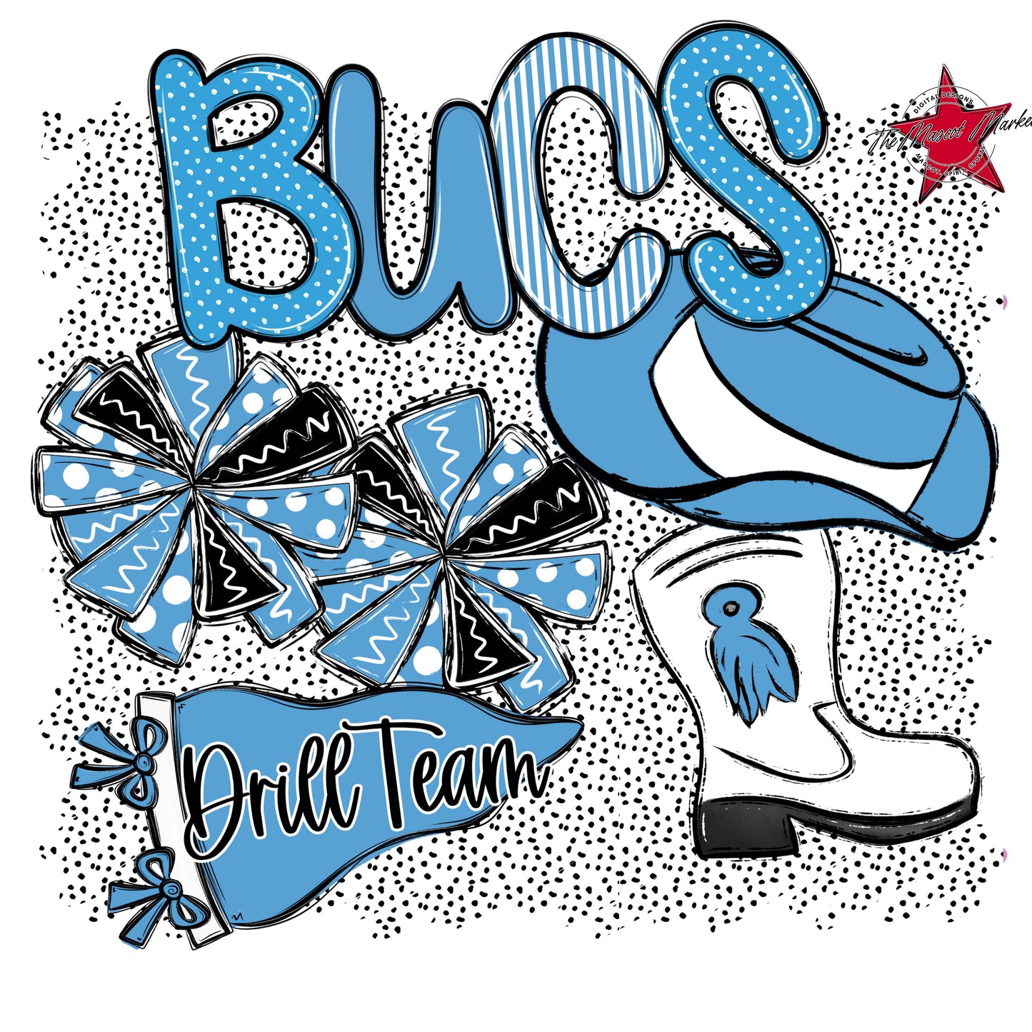 Bucs Drillteam Spirit-Carolina Blue
