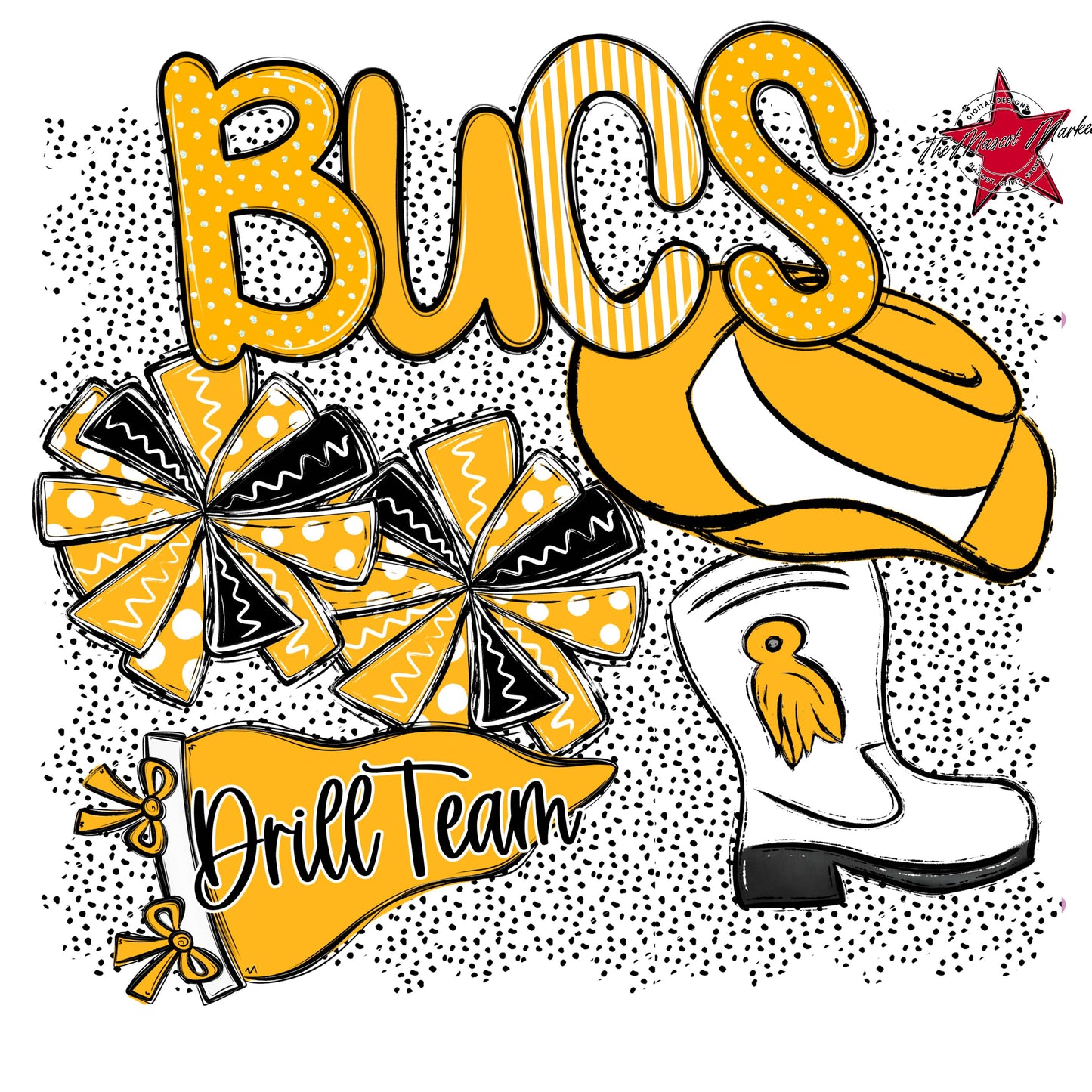 Bucs Drillteam Spirit-Yellow