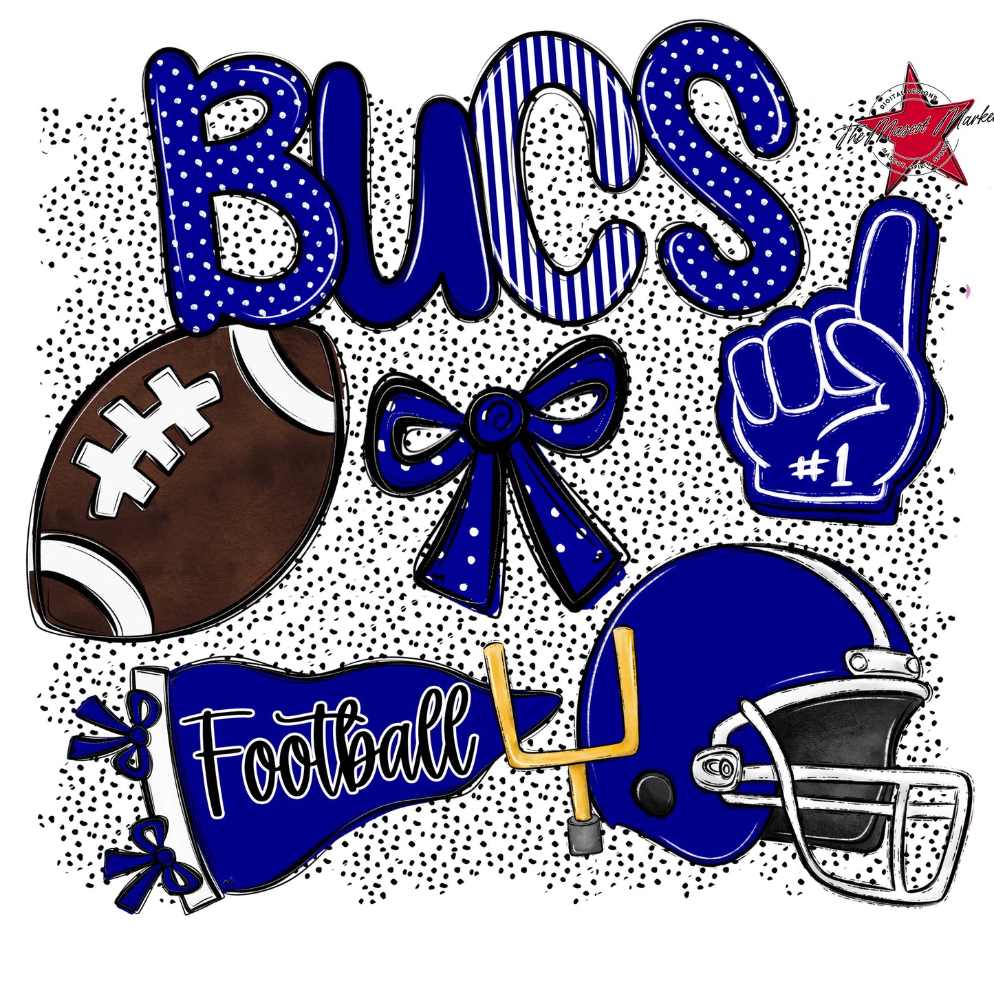 Bucs Football Spirit-Blue