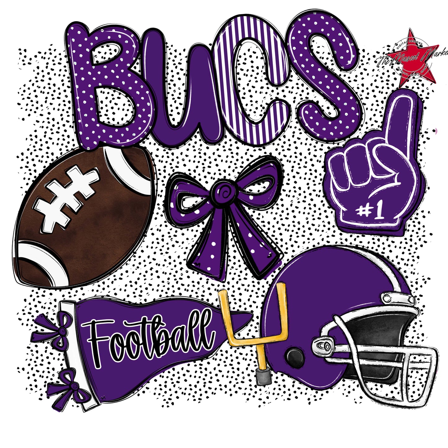 Bucs Football Spirit-Purple
