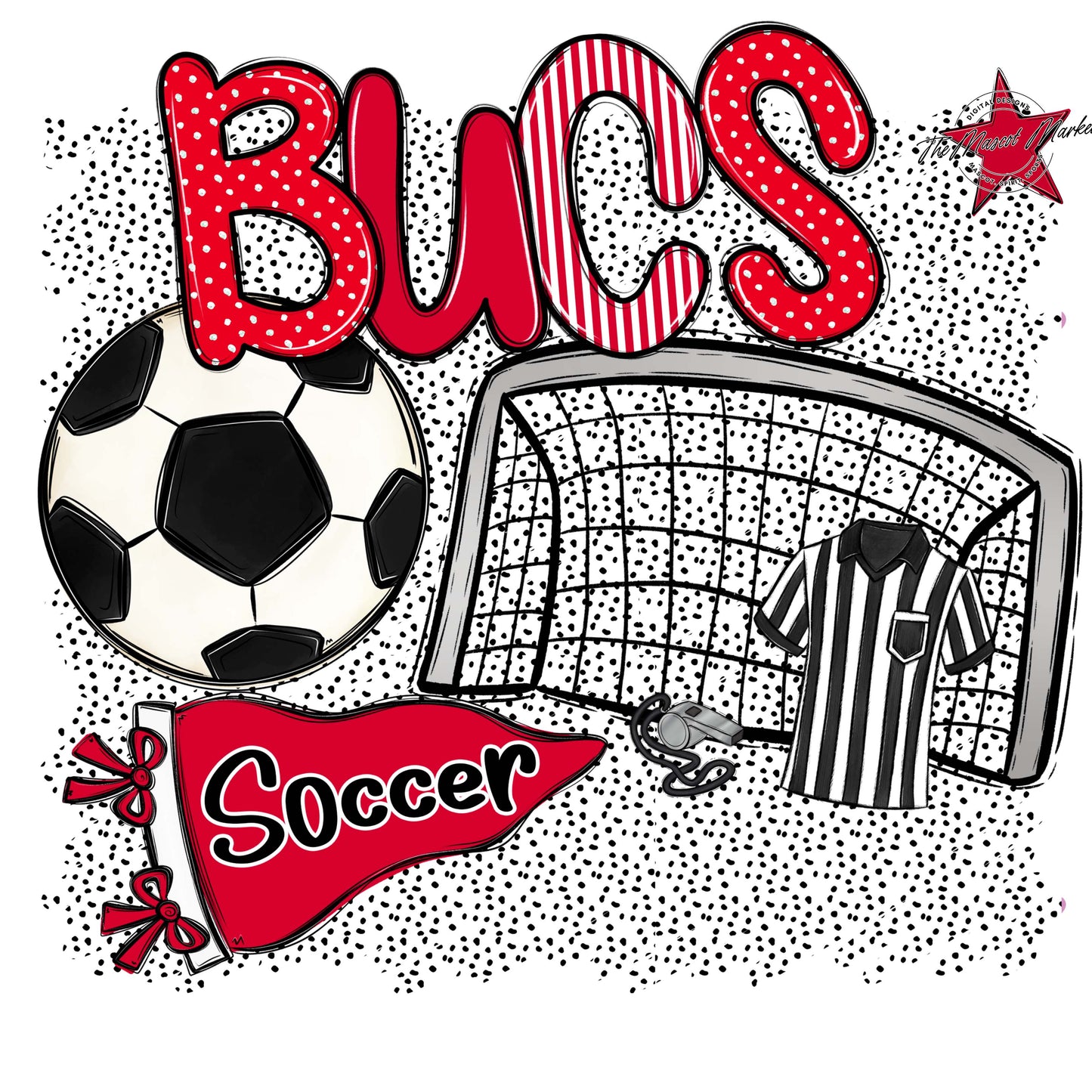 Bucs Soccer Spirit-Red