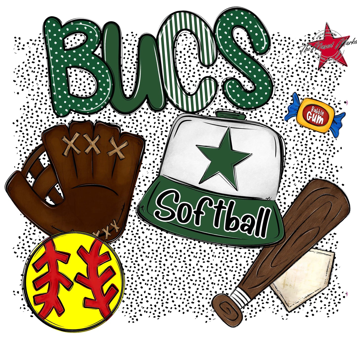 Bucs Softball Spirit-Green