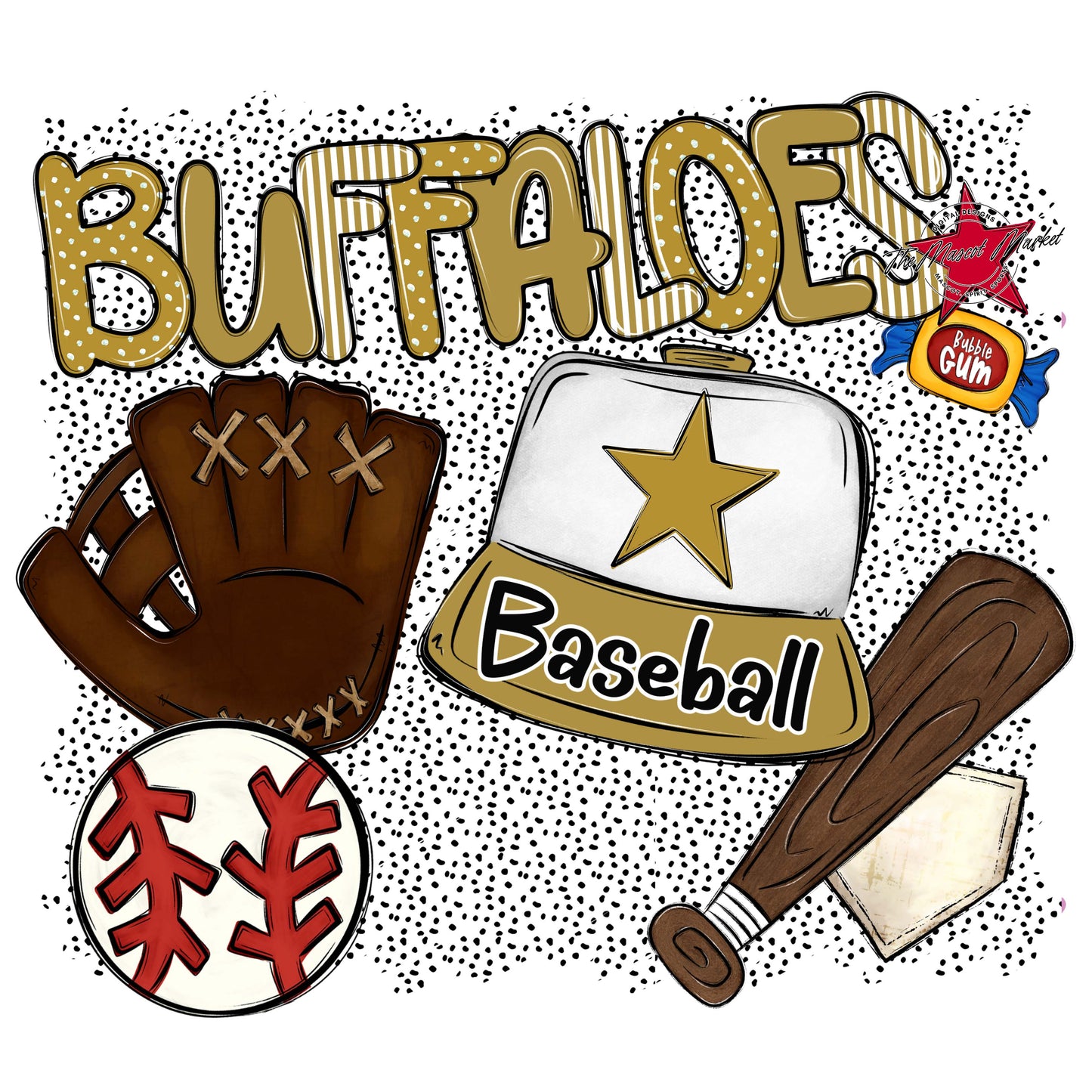 Buffaloes Baseball Spirit-Gold