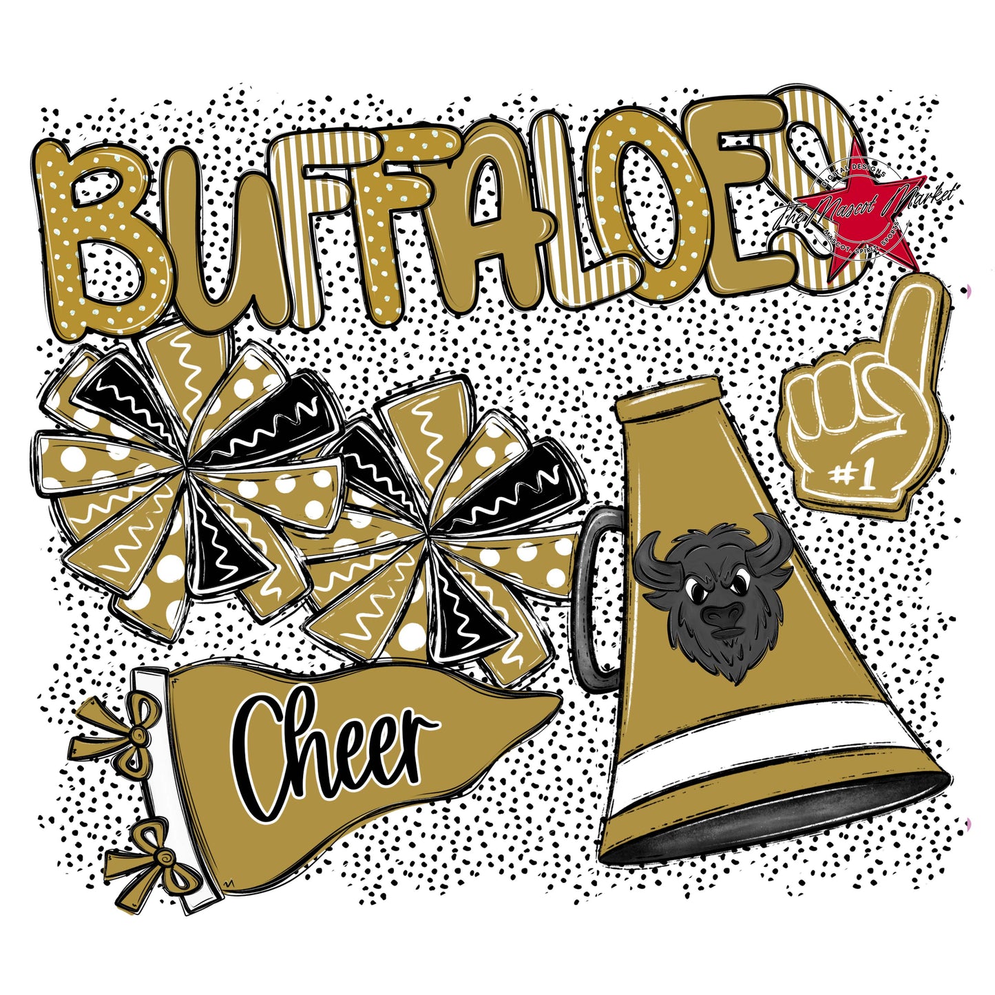 Buffaloes Cheer Spirit-Gold