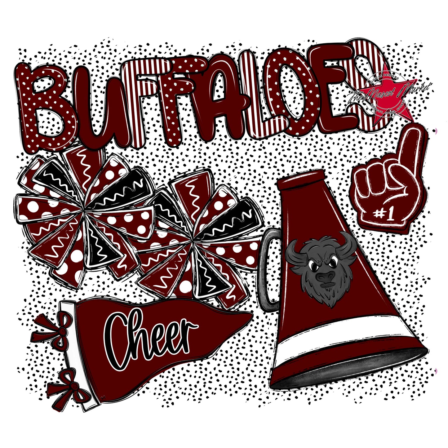 Buffaloes Cheer Spirit-Maroon