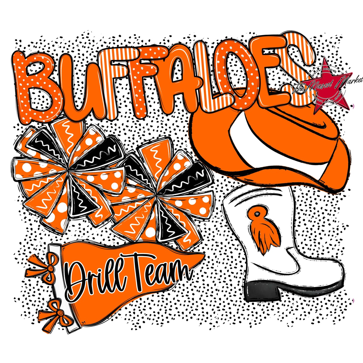 Buffaloes Drillteam Spirit-Orange