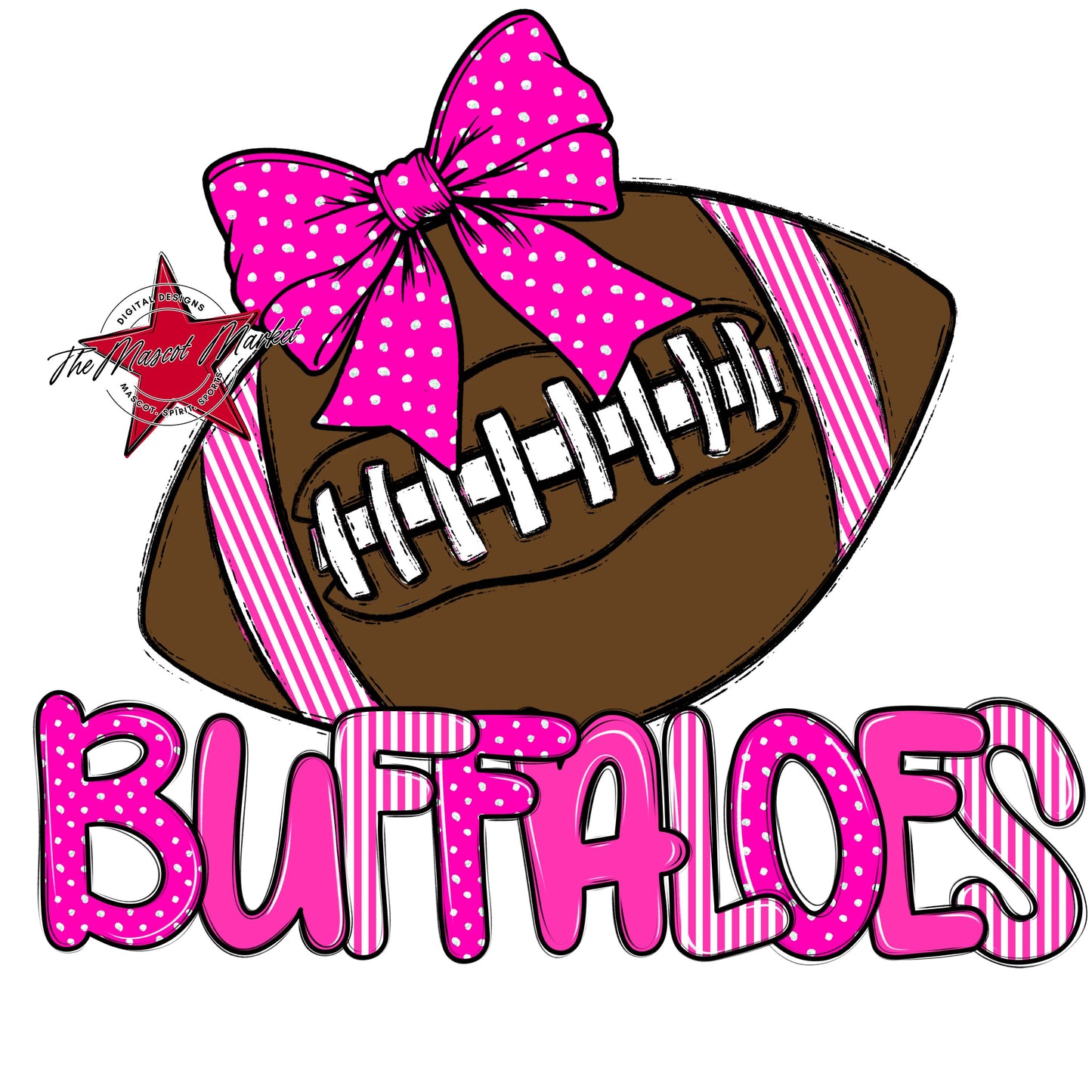 Buffaloes Football Spirit Design-Pink