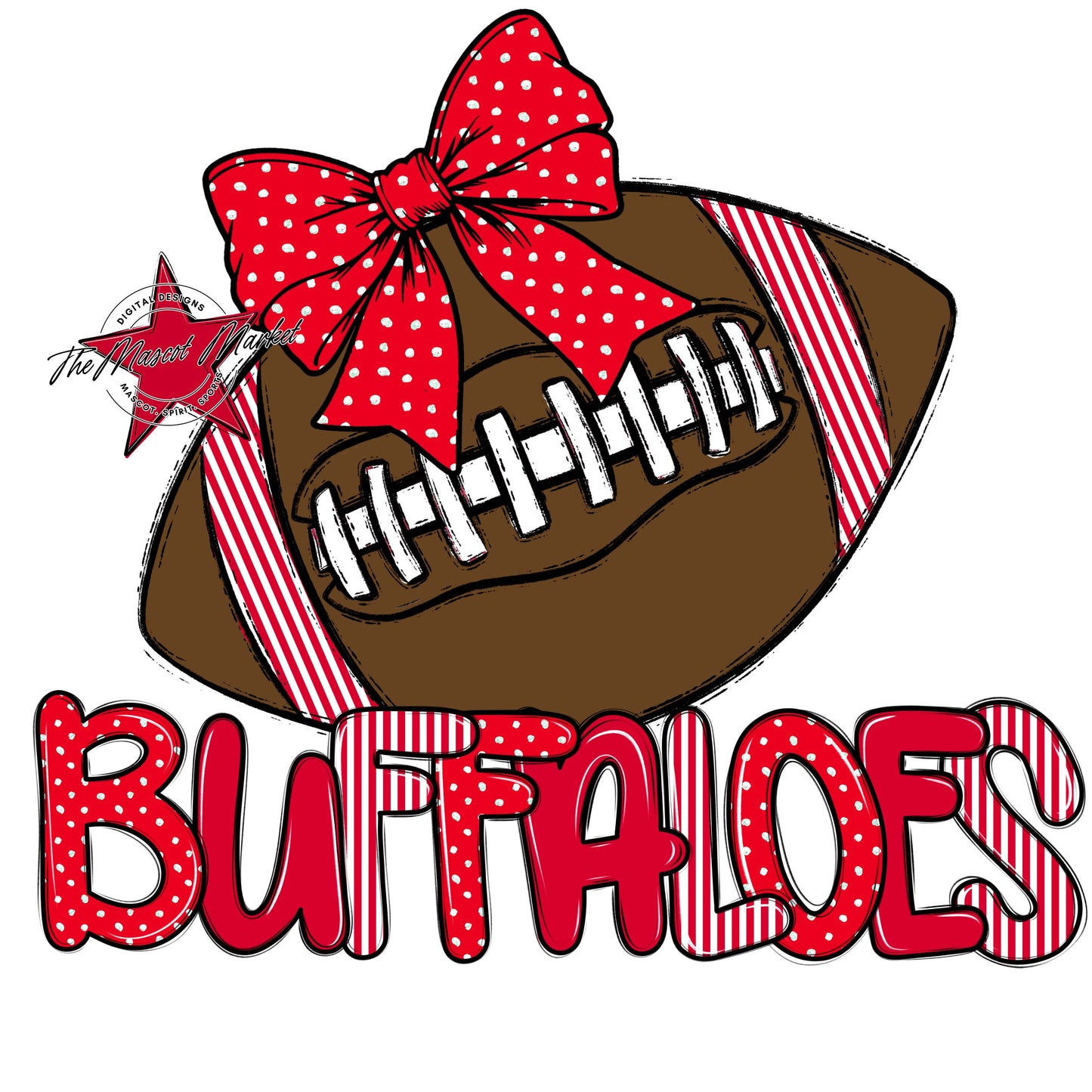 Buffaloes Football Spirit Design-Red