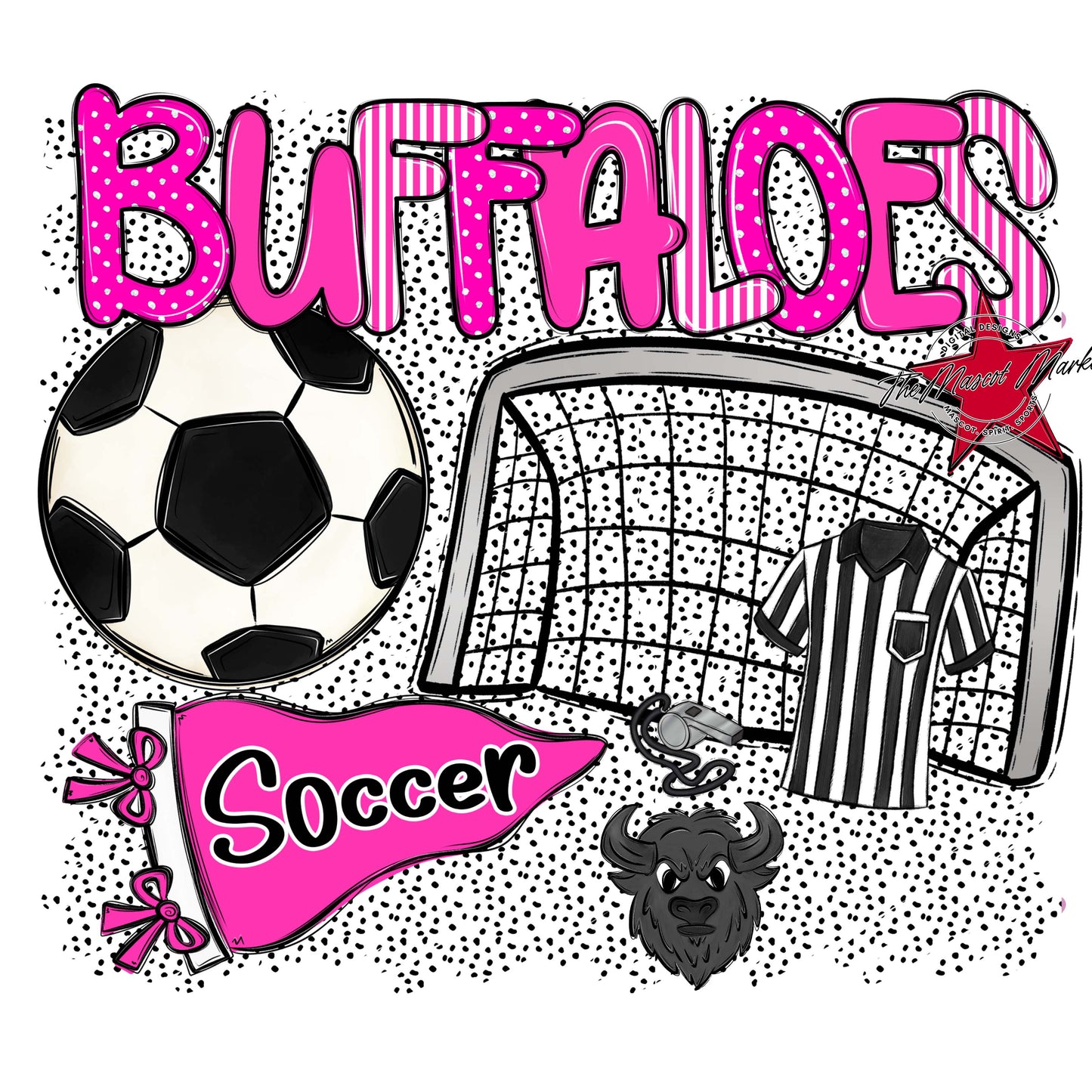 Buffaloes Soccer Spirit-Pink
