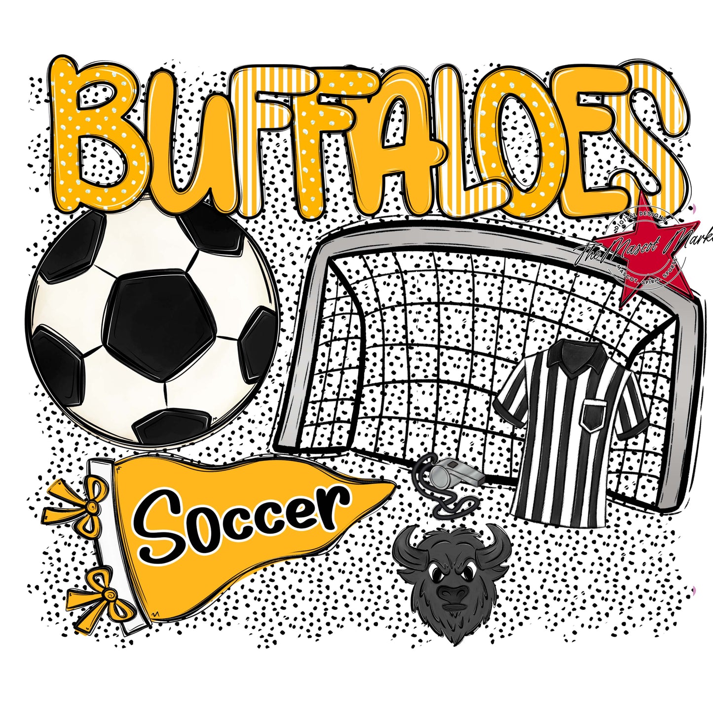 Buffaloes Soccer Spirit-Yellow