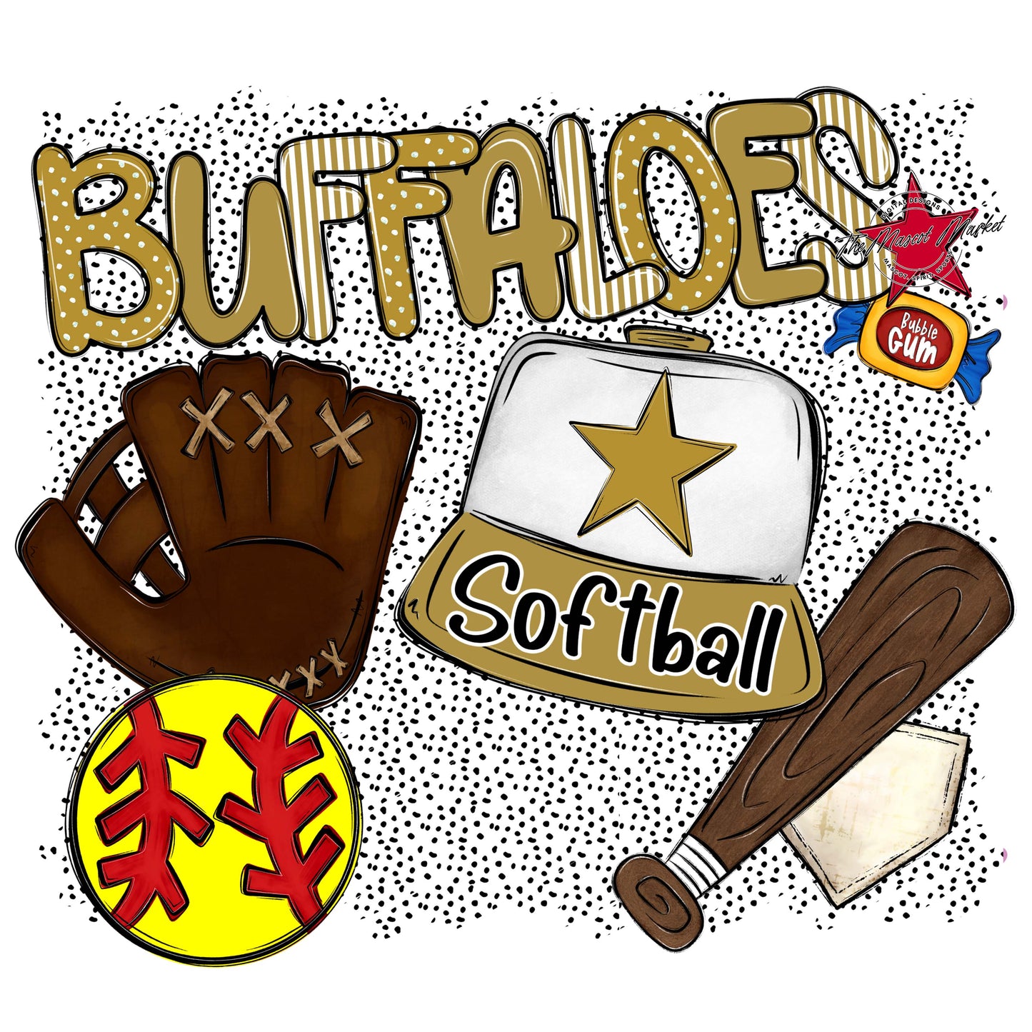 Buffaloes Softball Spirit-Gold