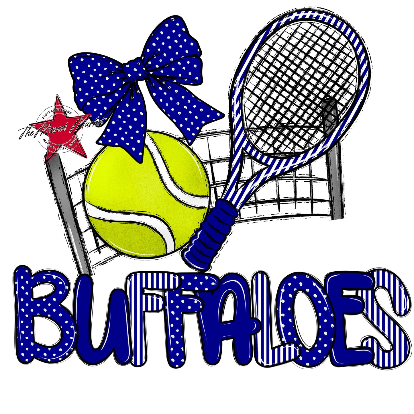 Buffaloes Tennis Spirit Design-Blue