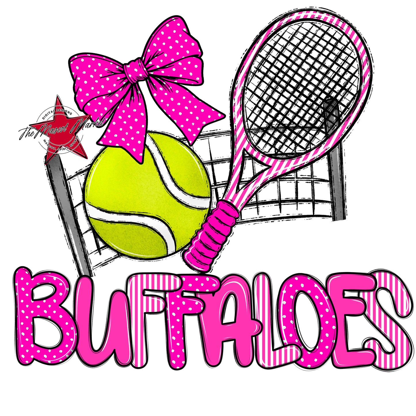 Buffaloes Tennis Spirit Design-Pink