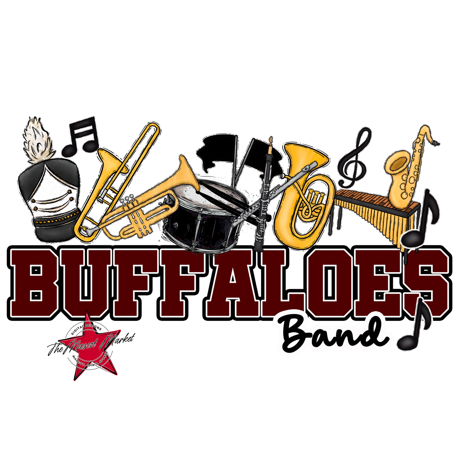 Buffaloes Varsity Band-Maroon