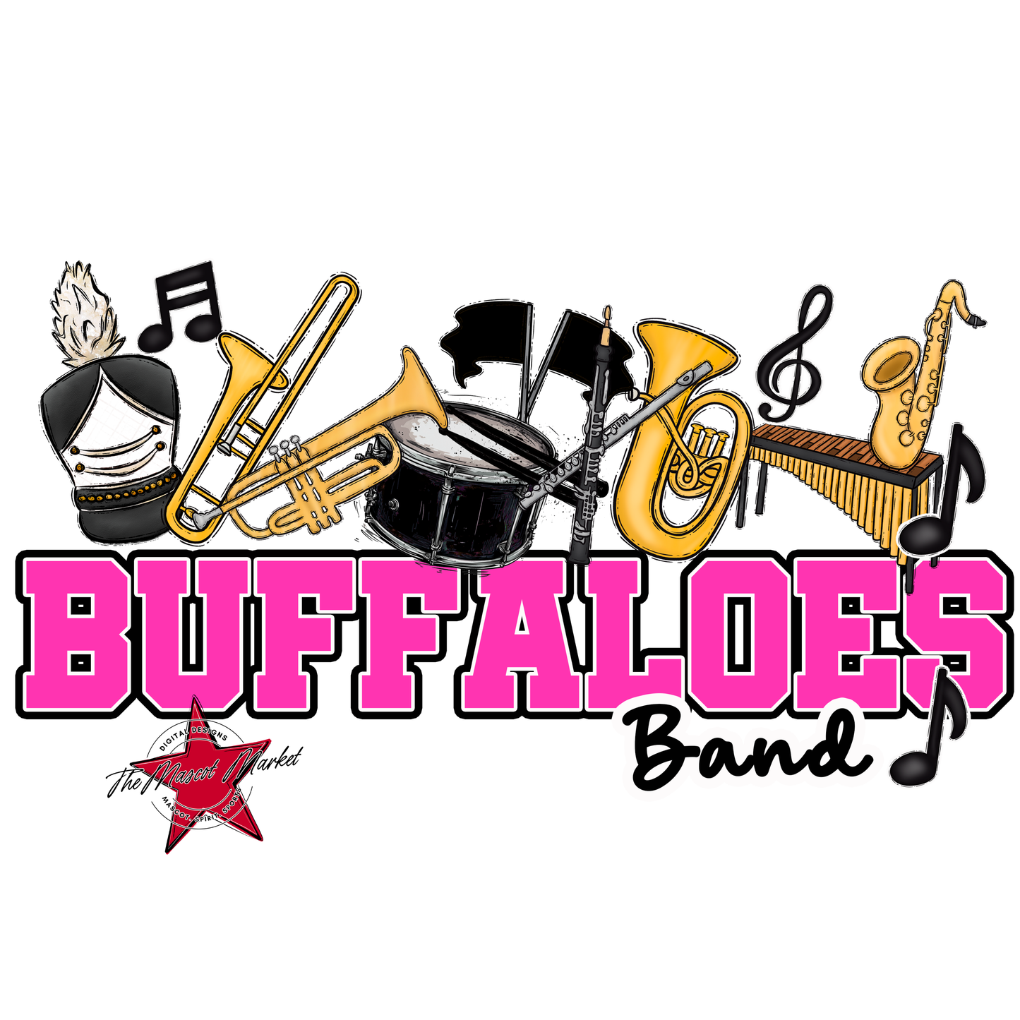 Buffaloes Varsity Band-Pink