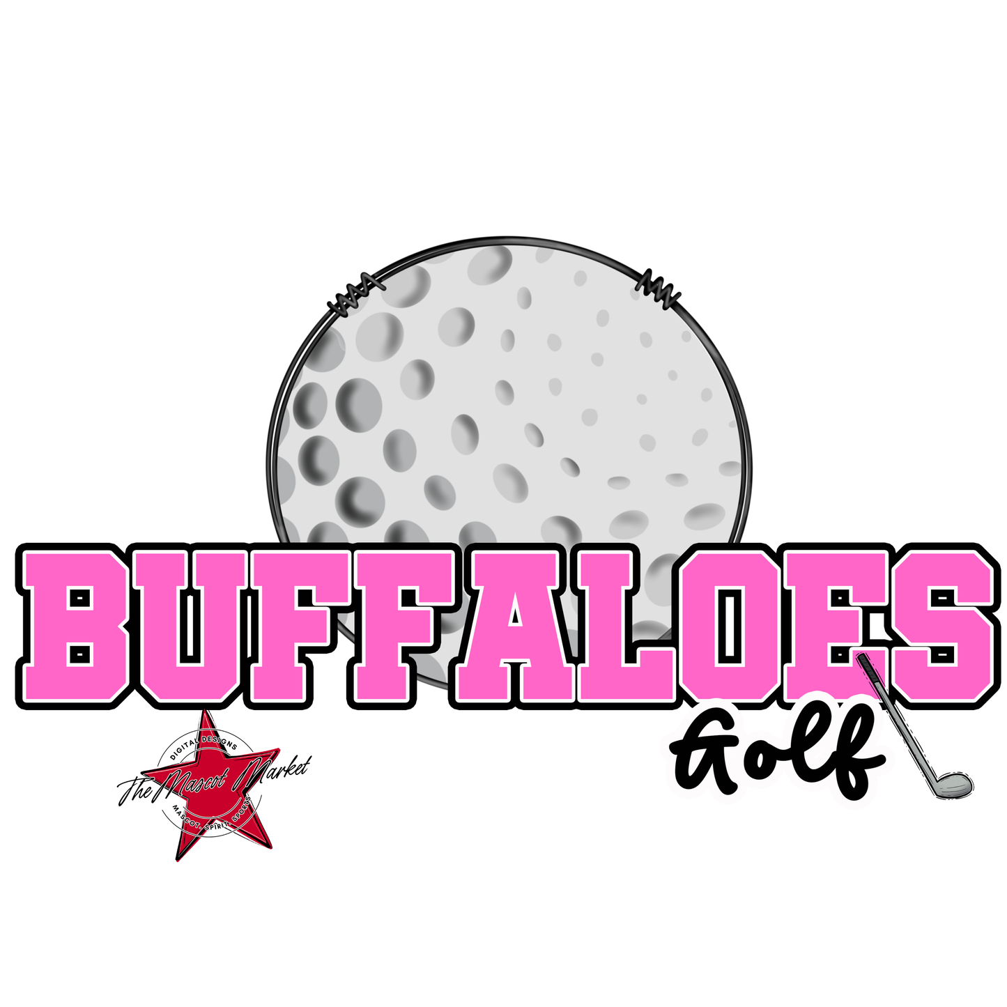 Buffaloes Varsity Golf-Baby Pink