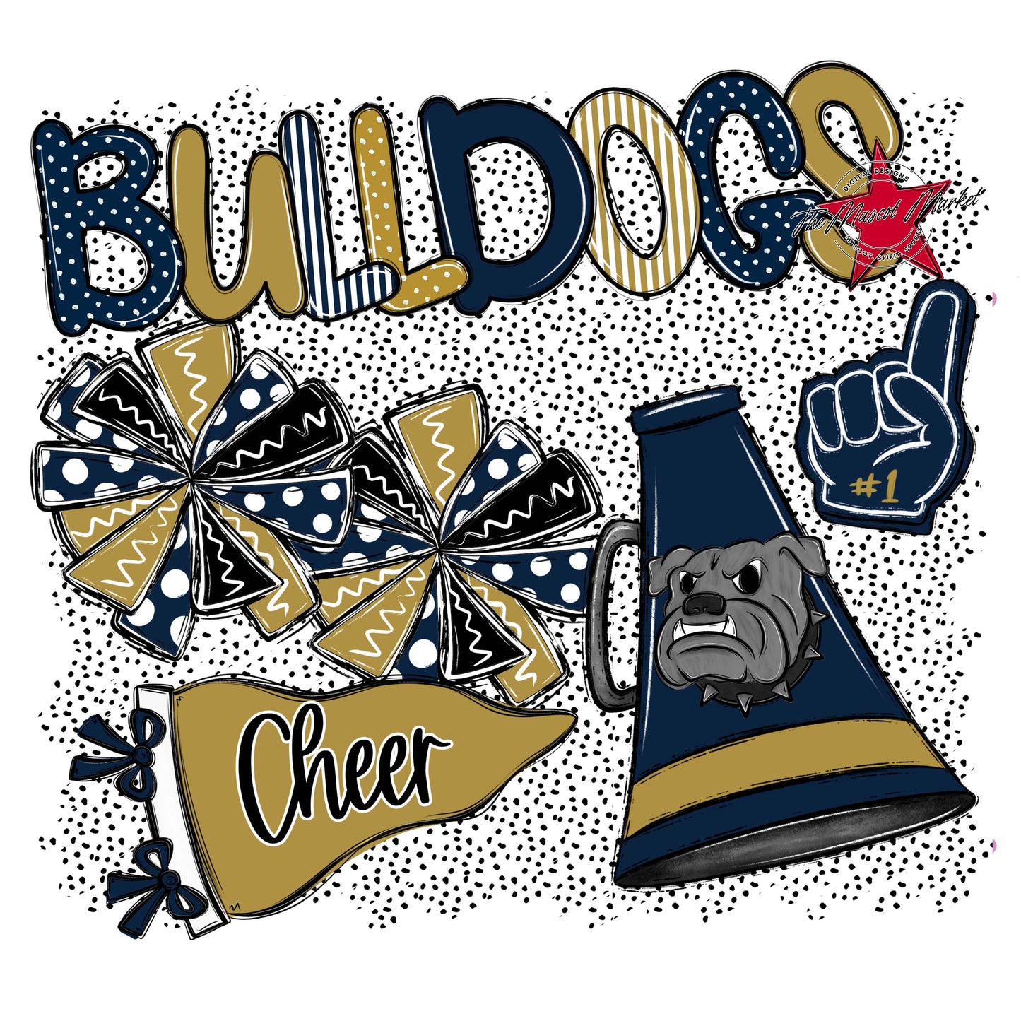 Bulldogs Cheer Spirit-Navy & Gold