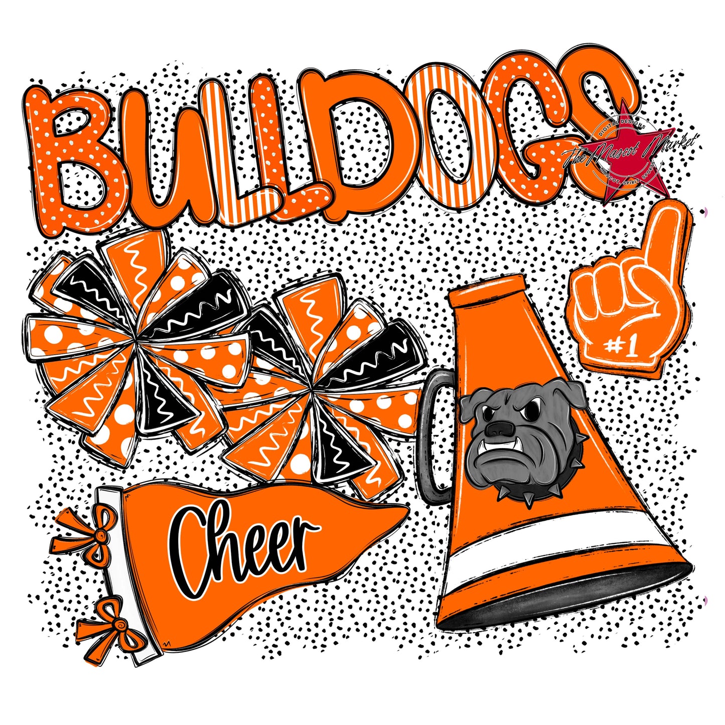 Bulldogs Cheer Spirit-Orange