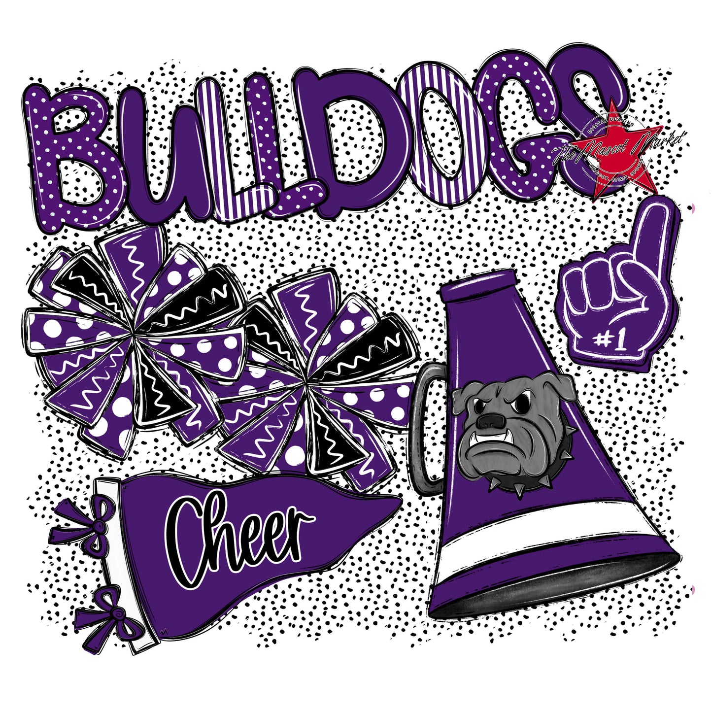 Bulldogs Cheer Spirit-Purple