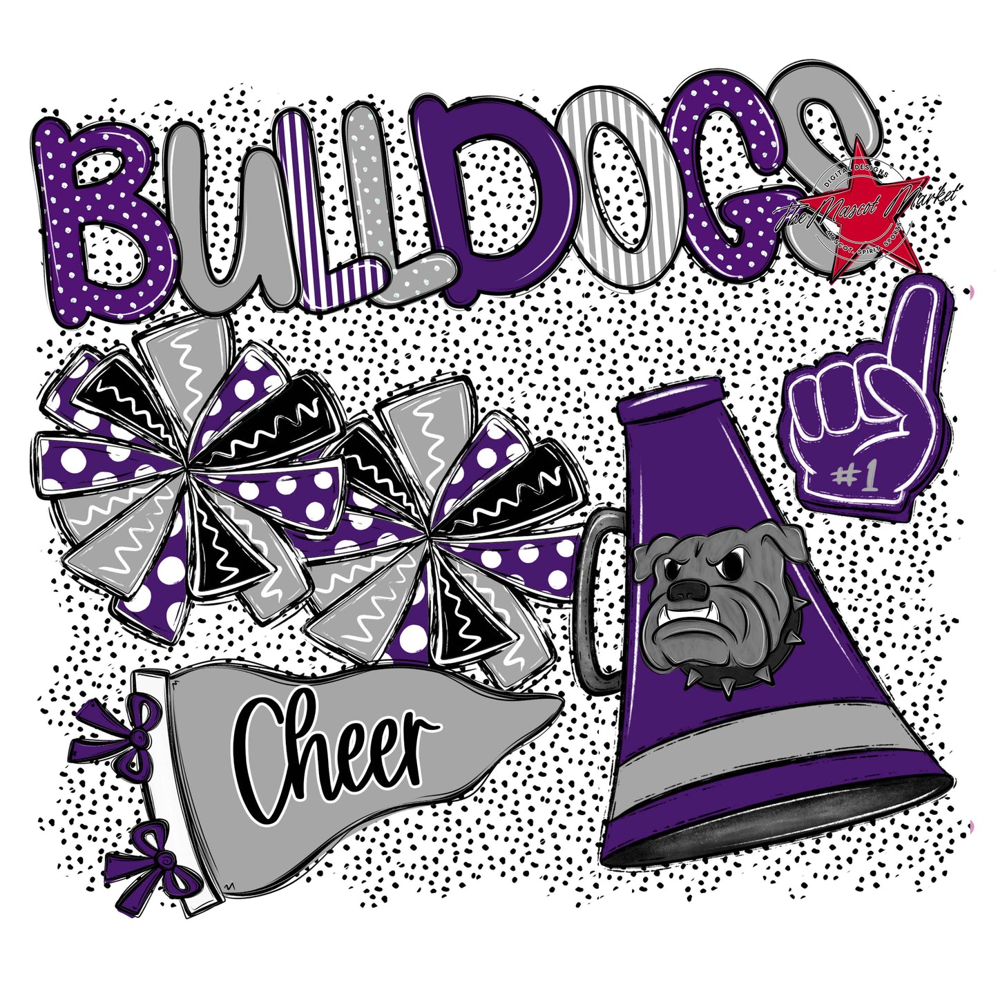 Bulldogs Cheer Spirit-Purple & Grey