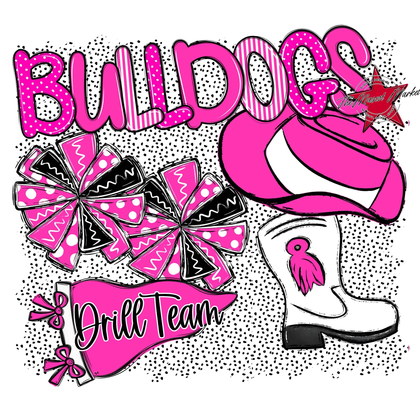 Bulldogs Drillteam Spirit-Pink