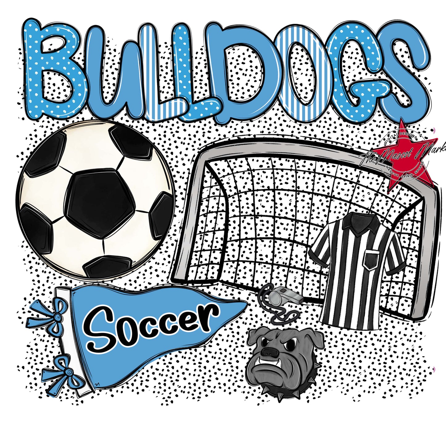Bulldogs Soccer Spirit-Carolina Blue
