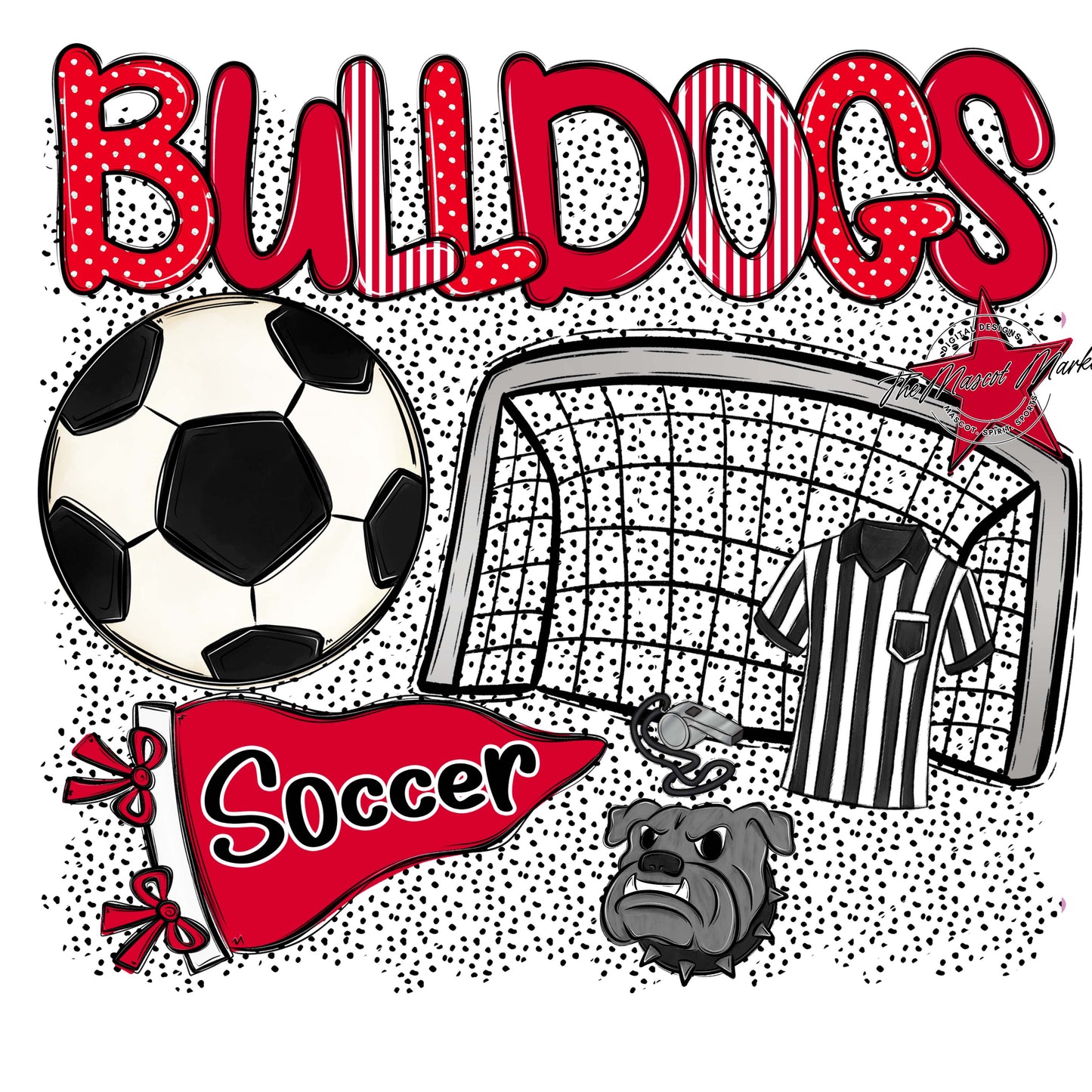 Bulldogs Soccer Spirit-Red