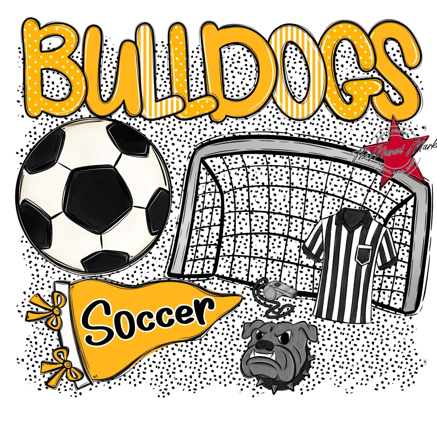 Bulldogs Soccer Spirit-Yellow