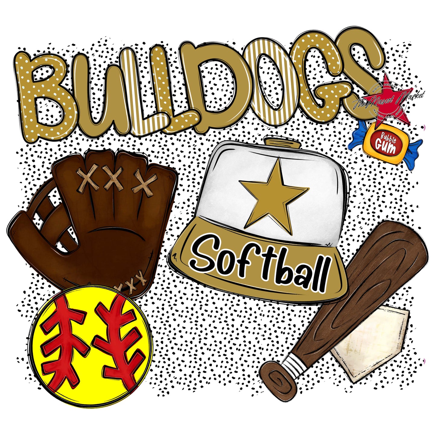 Bulldogs Softball Spirit-Gold