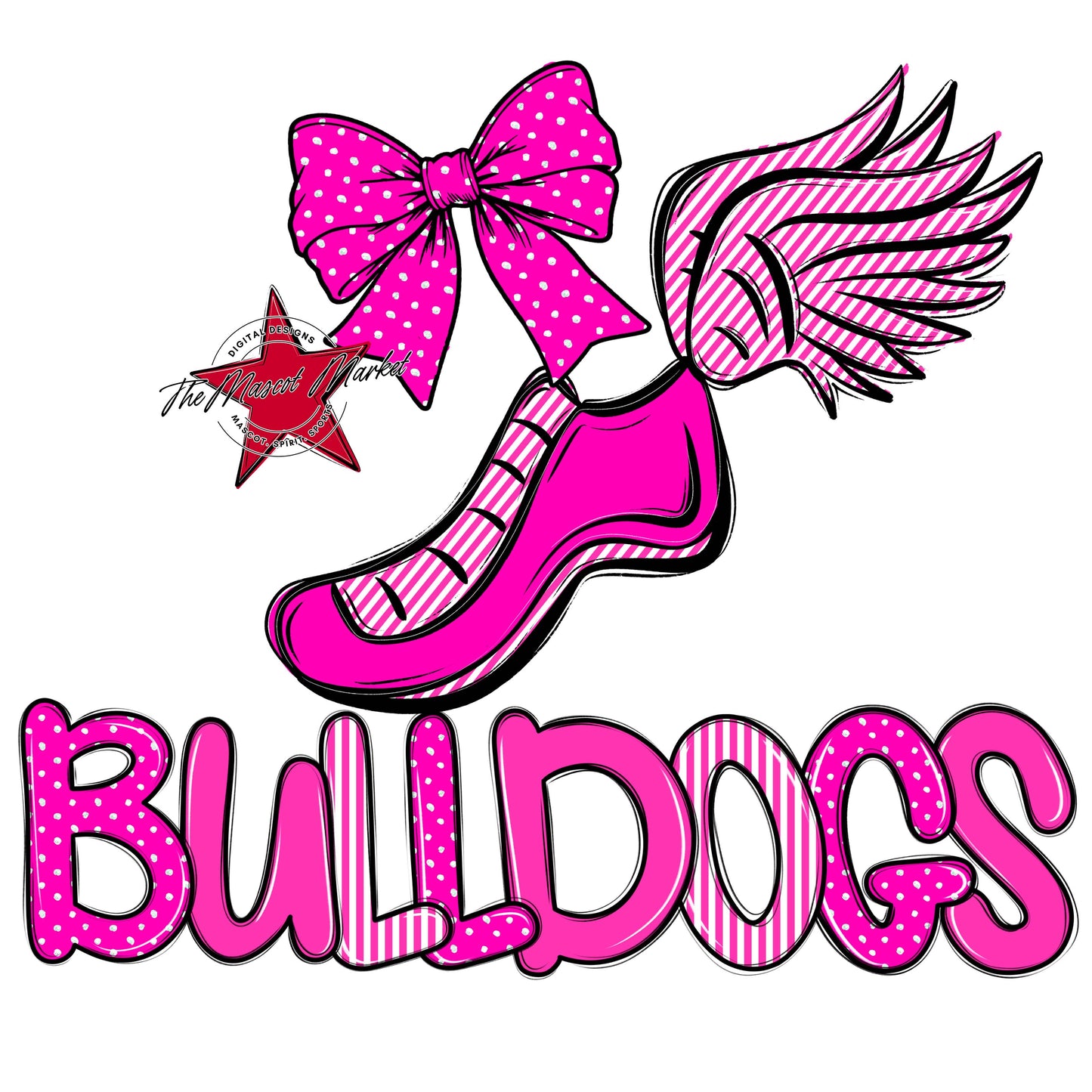 Bulldogs Track Spirit Design-Pink
