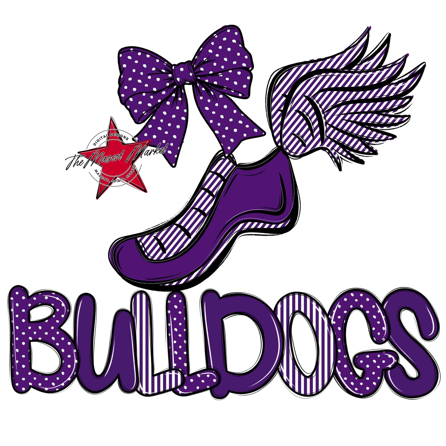 Bulldogs Track Spirit Design-Purple