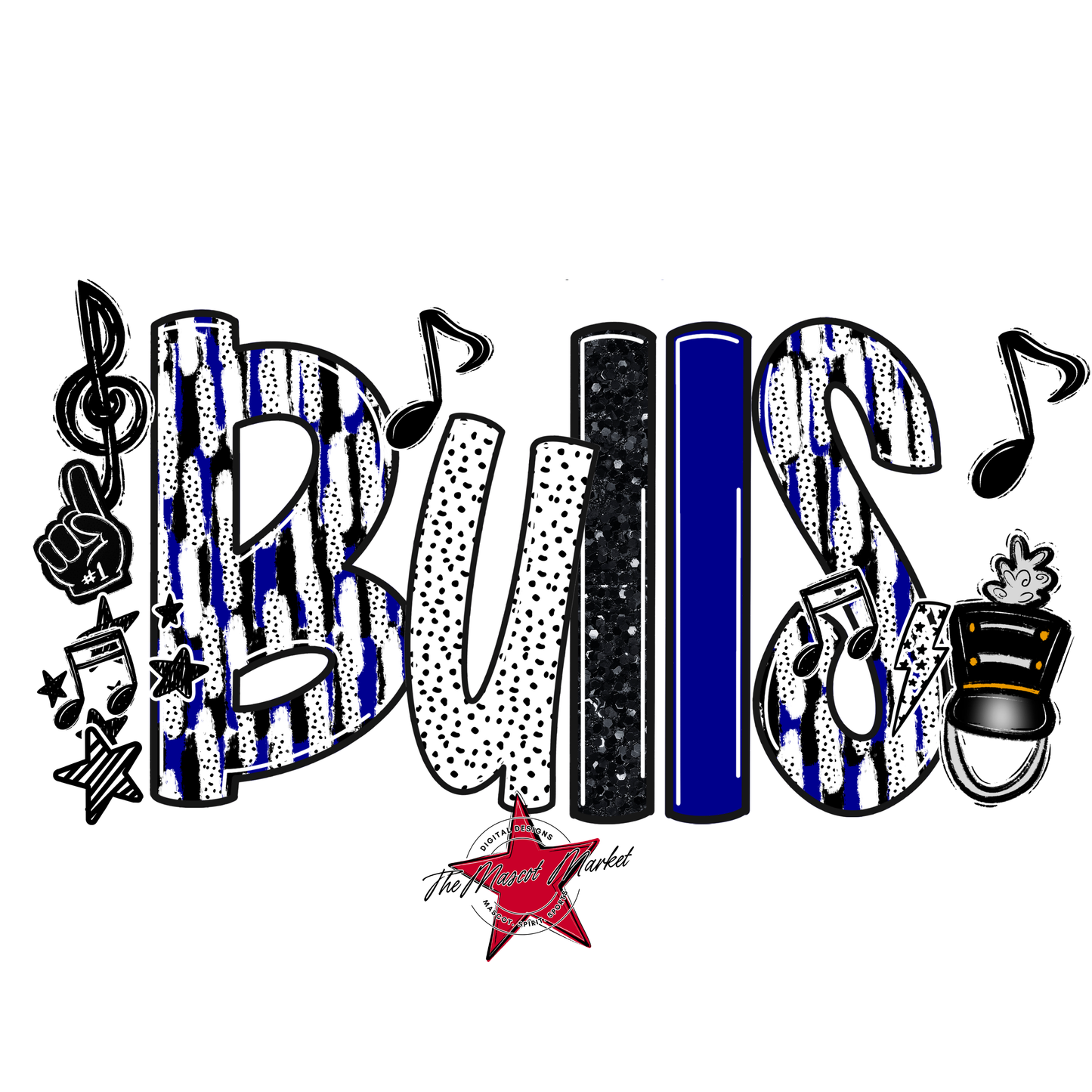 Bulls Band Scrape-Blue