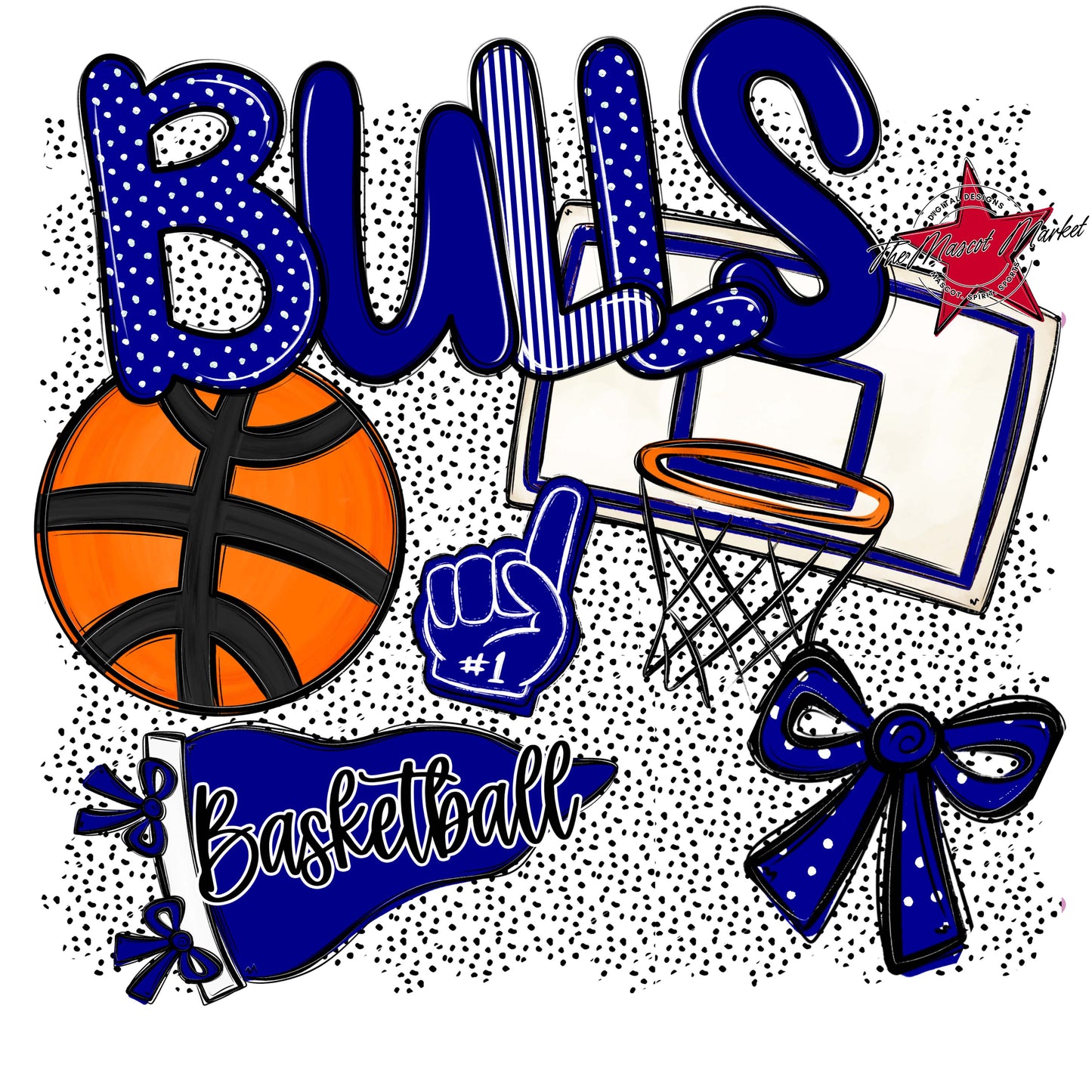 Bulls Basketball Spirit-Blue
