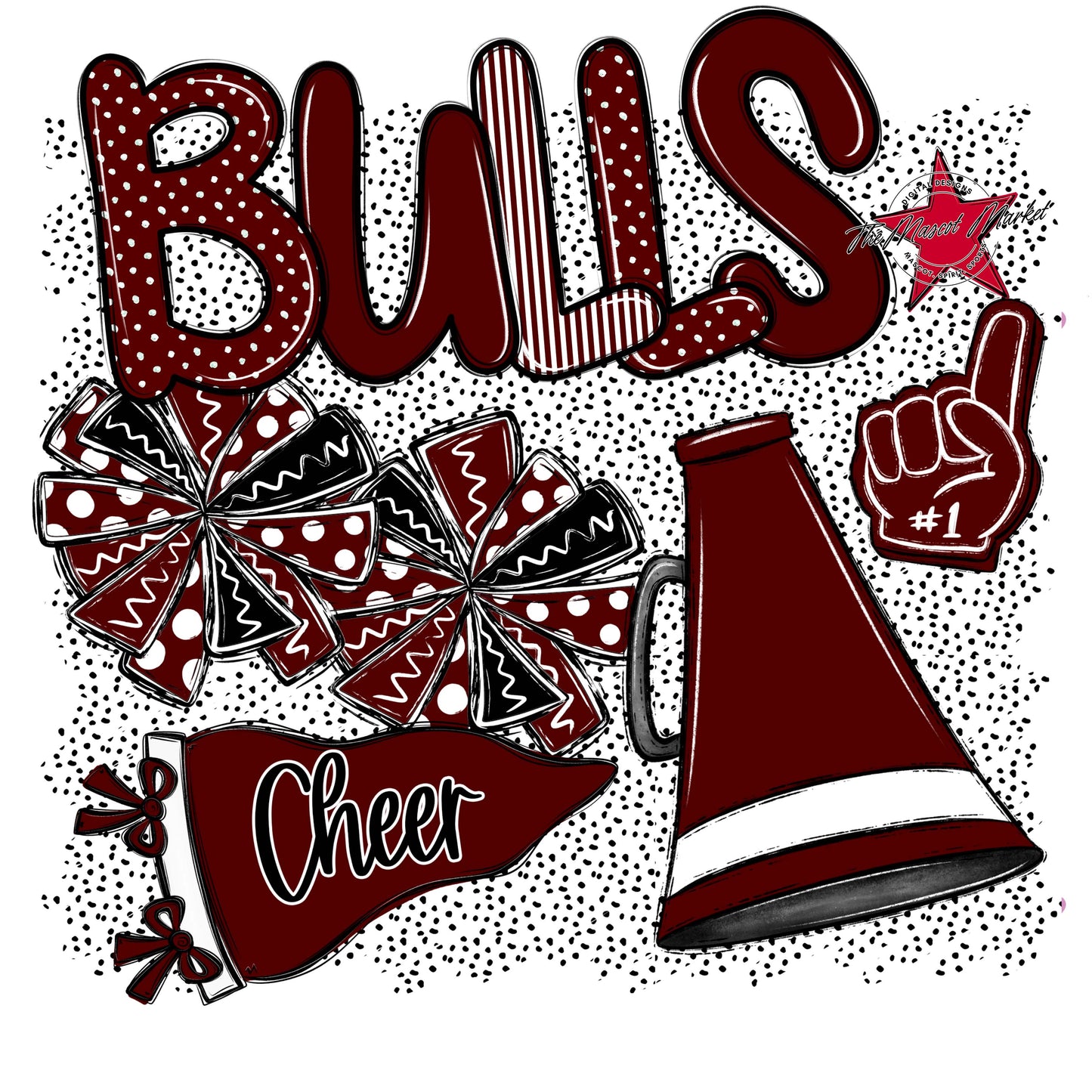 Bulls Cheer Spirit-Maroon