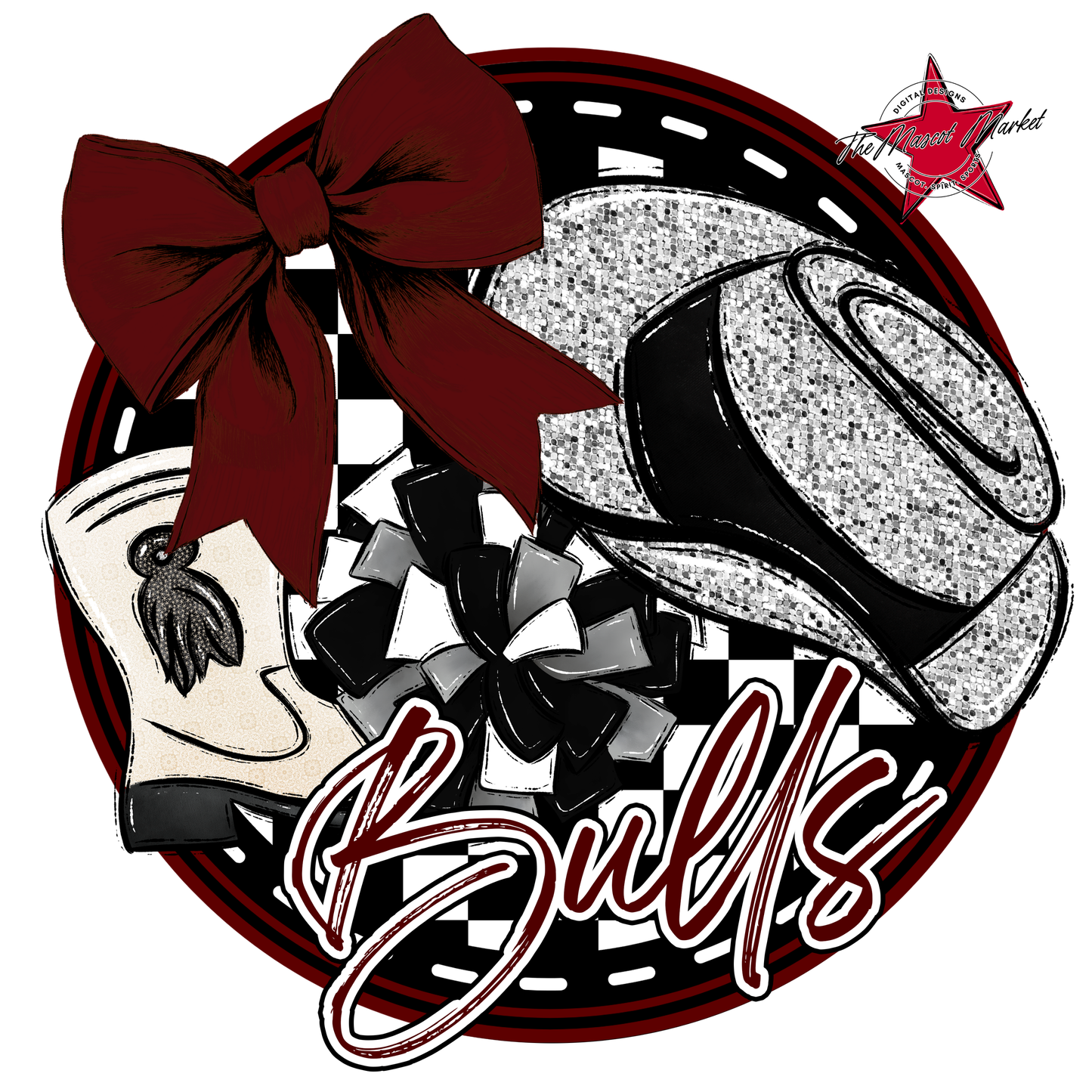 Bulls Circle Drillteam Design-Maroon
