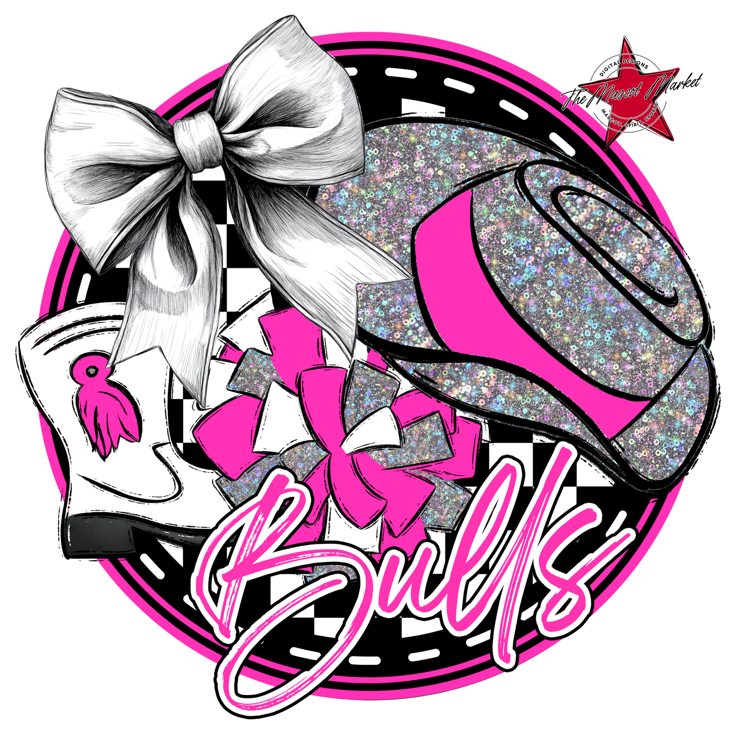 Bulls Circle Drillteam Design-Pink
